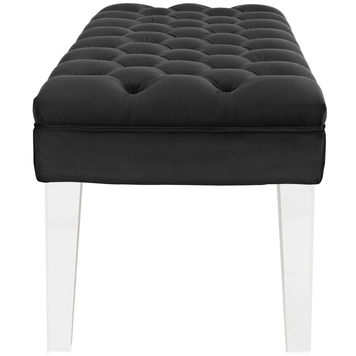 48 Inch Performance Velvet Accent Bench with Clear Acrylic Legs - Image 3