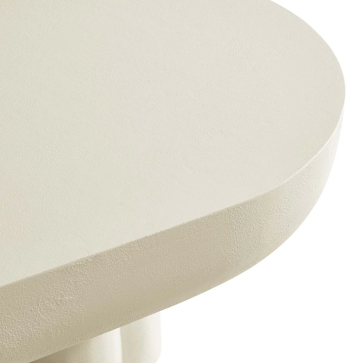 48 Inch Striking Oval Concrete Overlay Coffee Table - Image 6