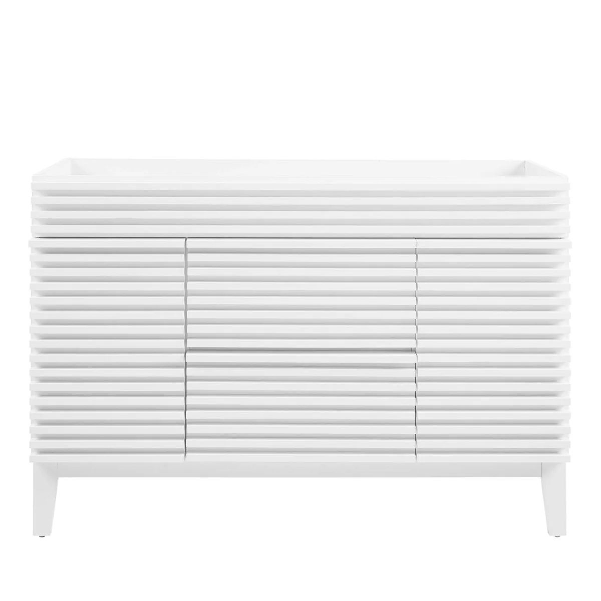 48" Mid-Century Bathroom Vanity Cabinet – Sink Compatible, Stylish Storage Cabinet - Image 6