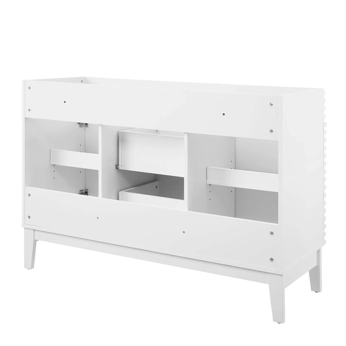 48" Mid-Century Bathroom Vanity Cabinet – Sink Compatible, Stylish Storage Cabinet - Image 69