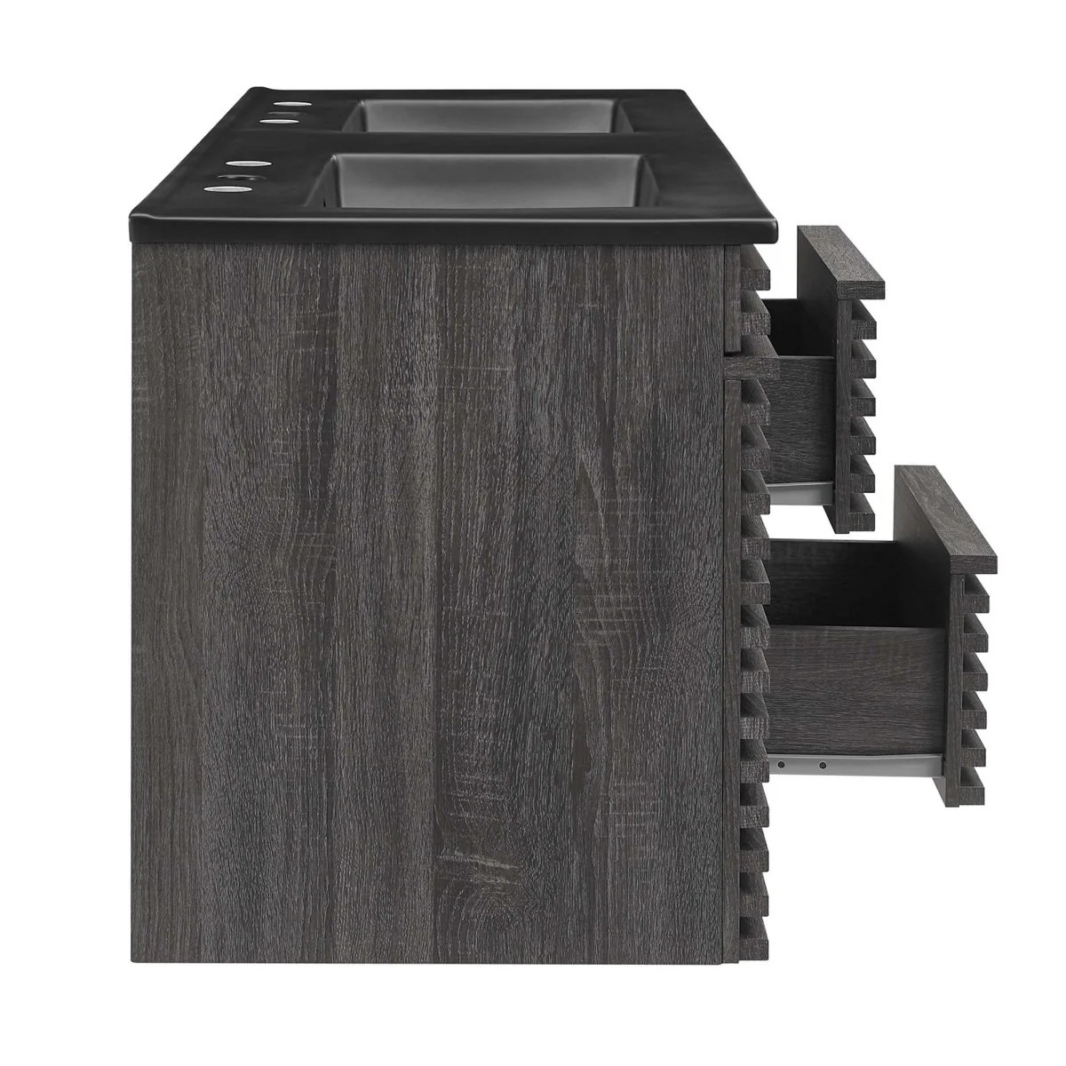 48" Wall-Mount Double Sink Bathroom Vanity — Modern Floating Design with Cabinet Storage - Image 6