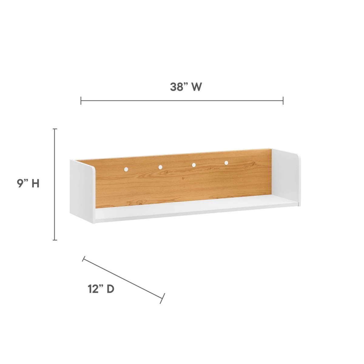 49" Wall-Mount Office Desk with Cabinet and Shelf – Space-Saving Wall Mounted Workstation - Image 4