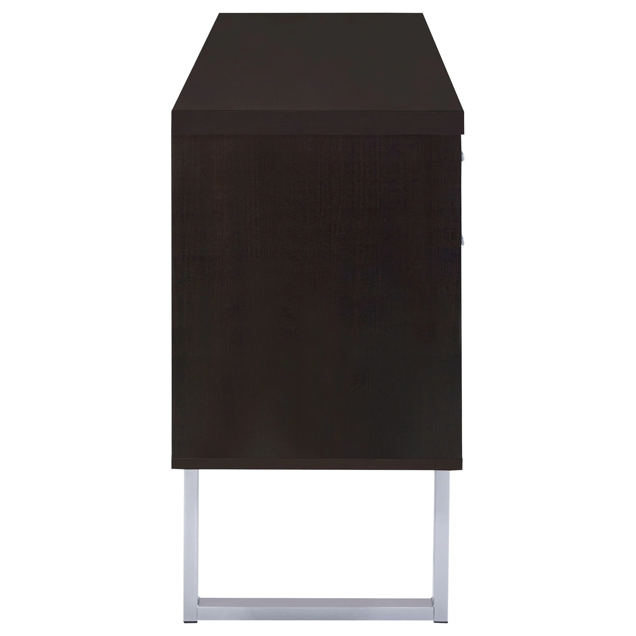 5 Drawer Credenza With Open Shelving - Cappuccino - Image 4