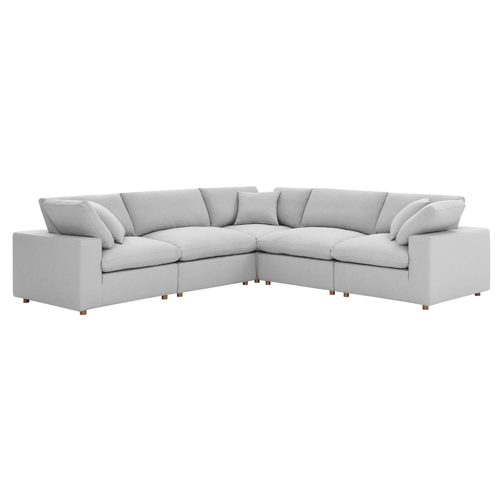 5-Piece Down Filled Overstuffed Sectional Sofa - 118 Inch - Image 7