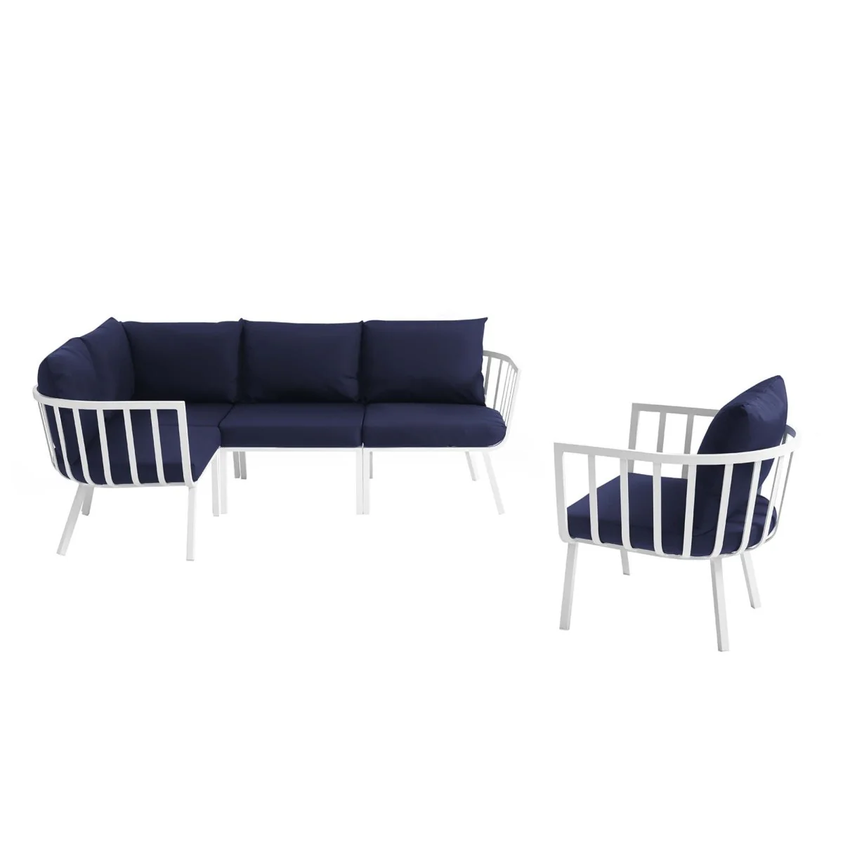5-Piece Outdoor Aluminum Patio Seating Set - Image 35