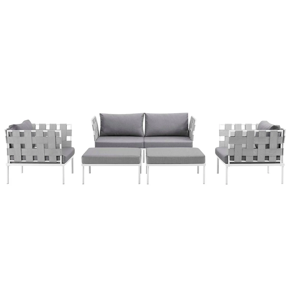 5-Piece Outdoor Patio Aluminum Sectional Sofa Set - Image 10