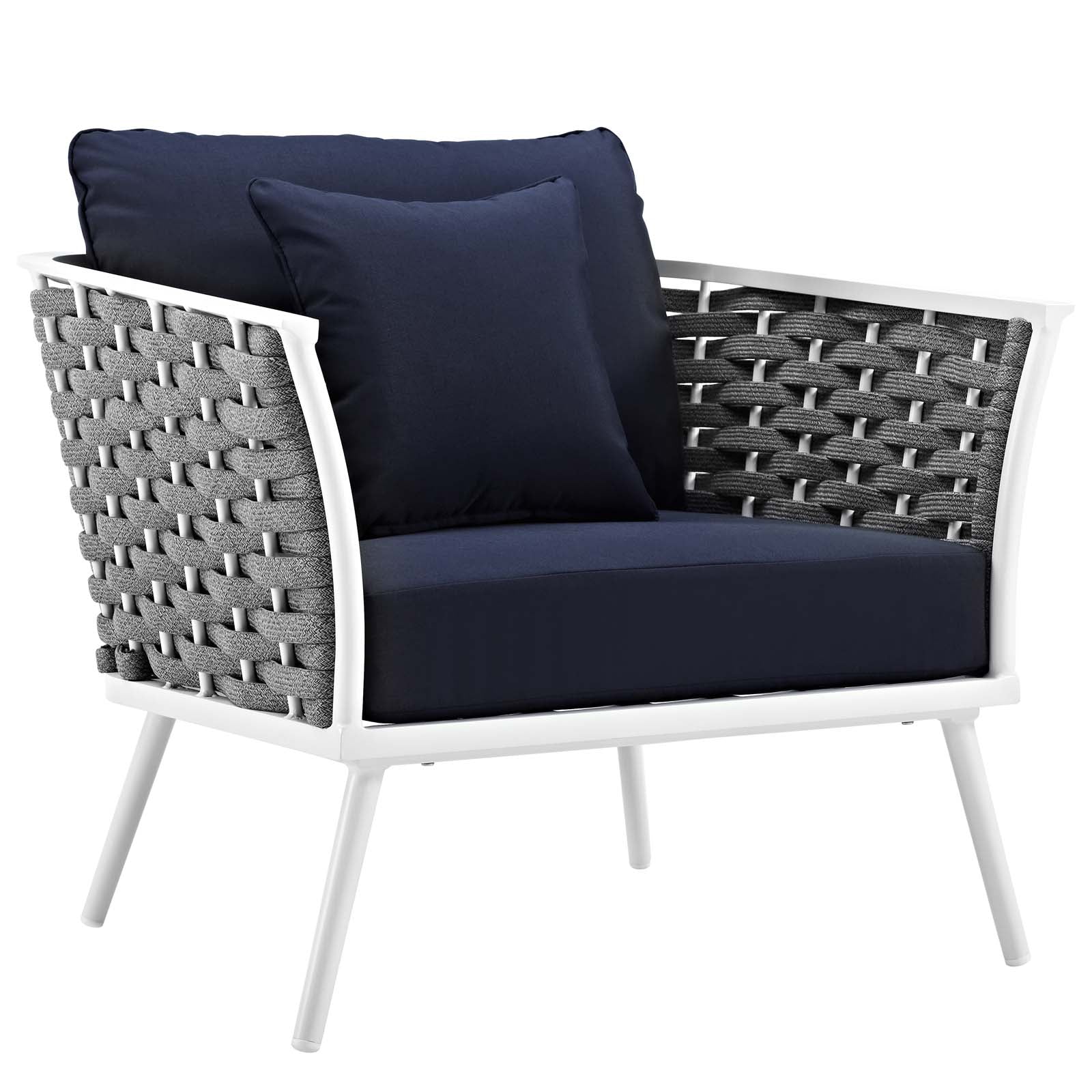 5-Piece Outdoor Patio Aluminum Sectional Sofa Set with Modular Seating for Patio - Image 2