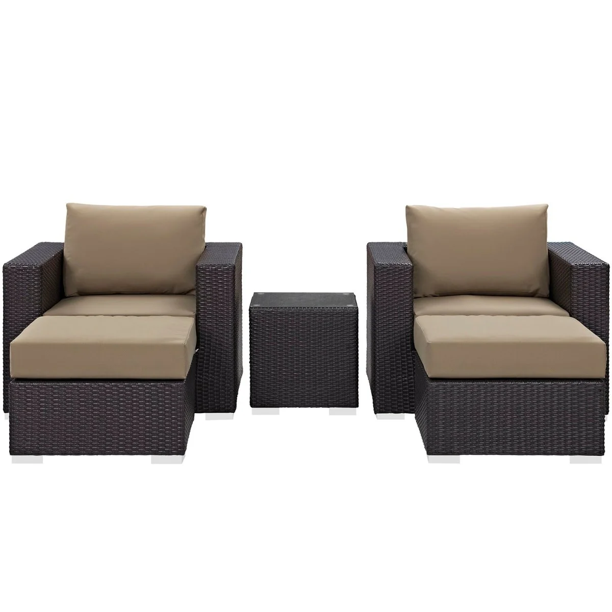 5-Piece Outdoor Patio Rattan Aluminum Sectional Sofa Set - Image 13