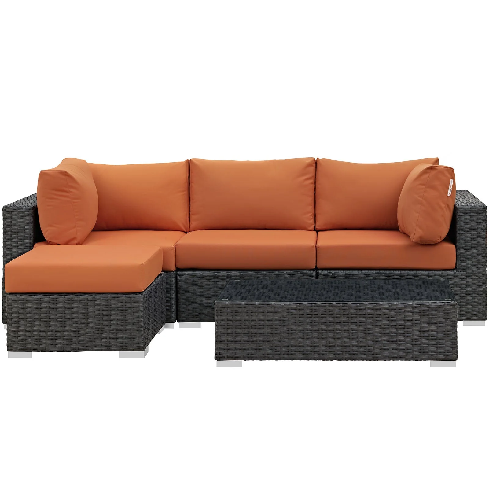 5-Piece Outdoor Sunbrella Fabric Patio Sectional Set - Image 21