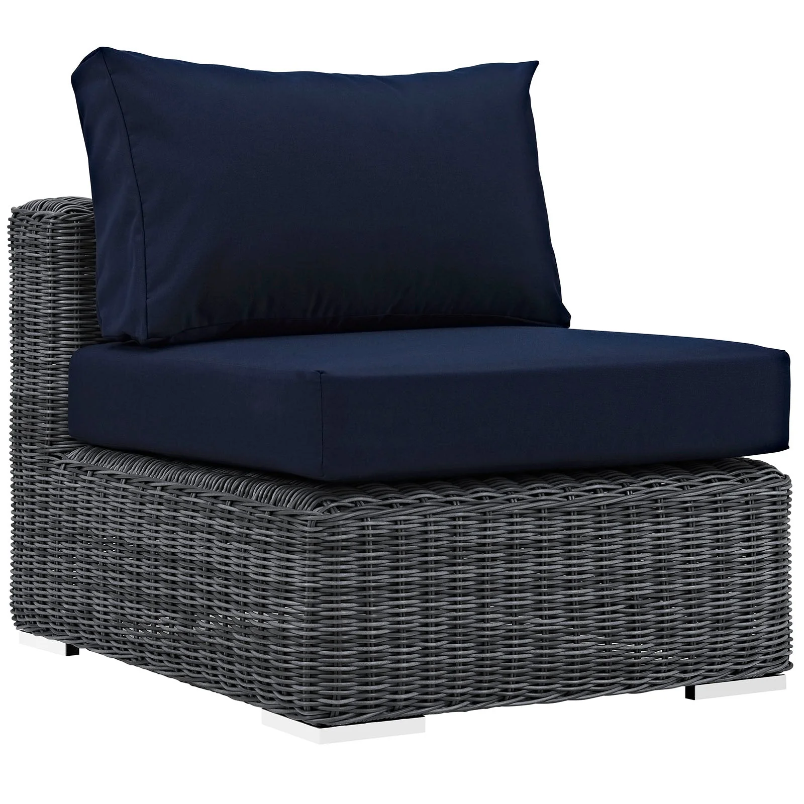 5-Piece Outdoor Wicker Patio Sectional Set with Sunbrella Fabric - Image 28