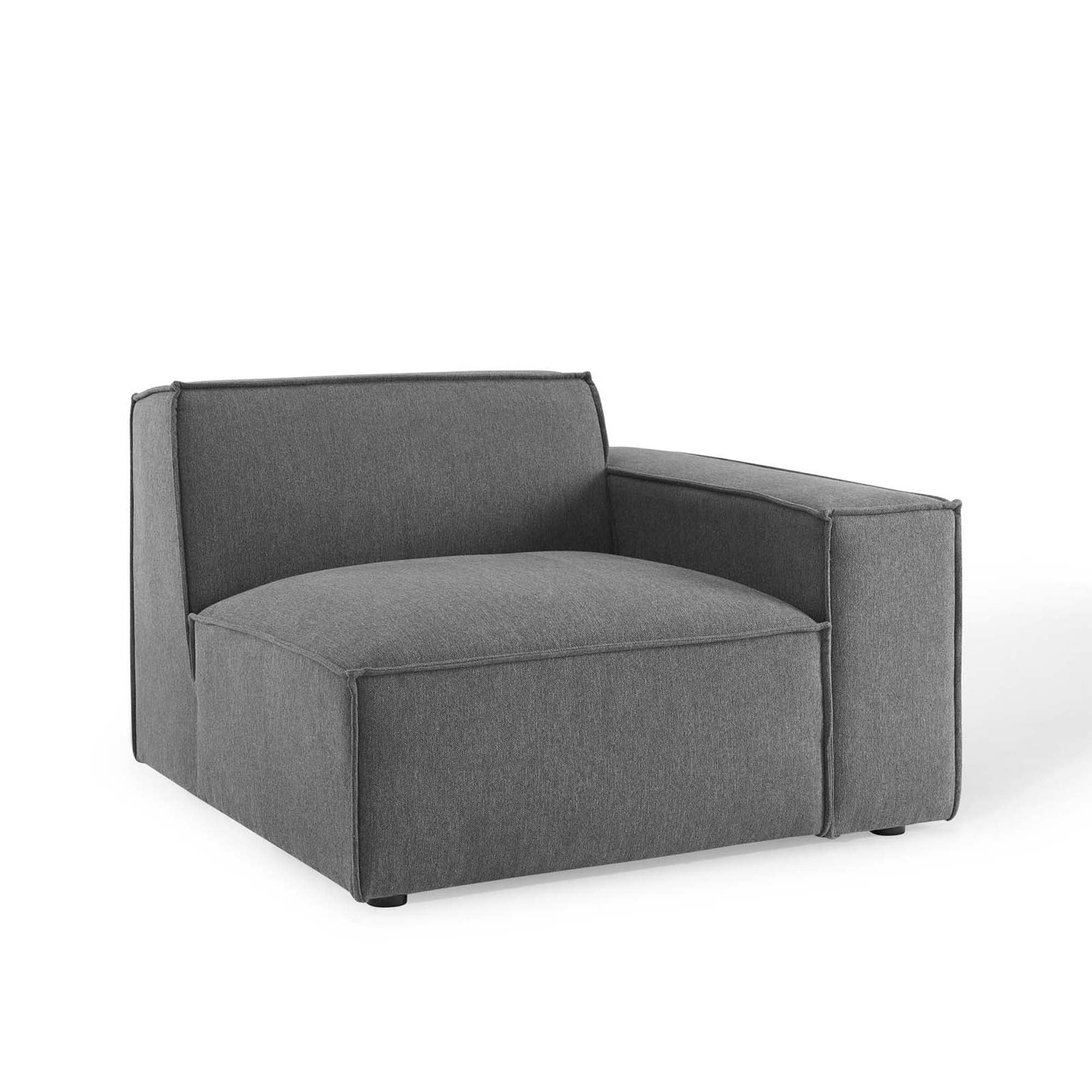 5-Piece Upholstered Fabric French Piping Sectional Sofa 164 Inch - Image 3