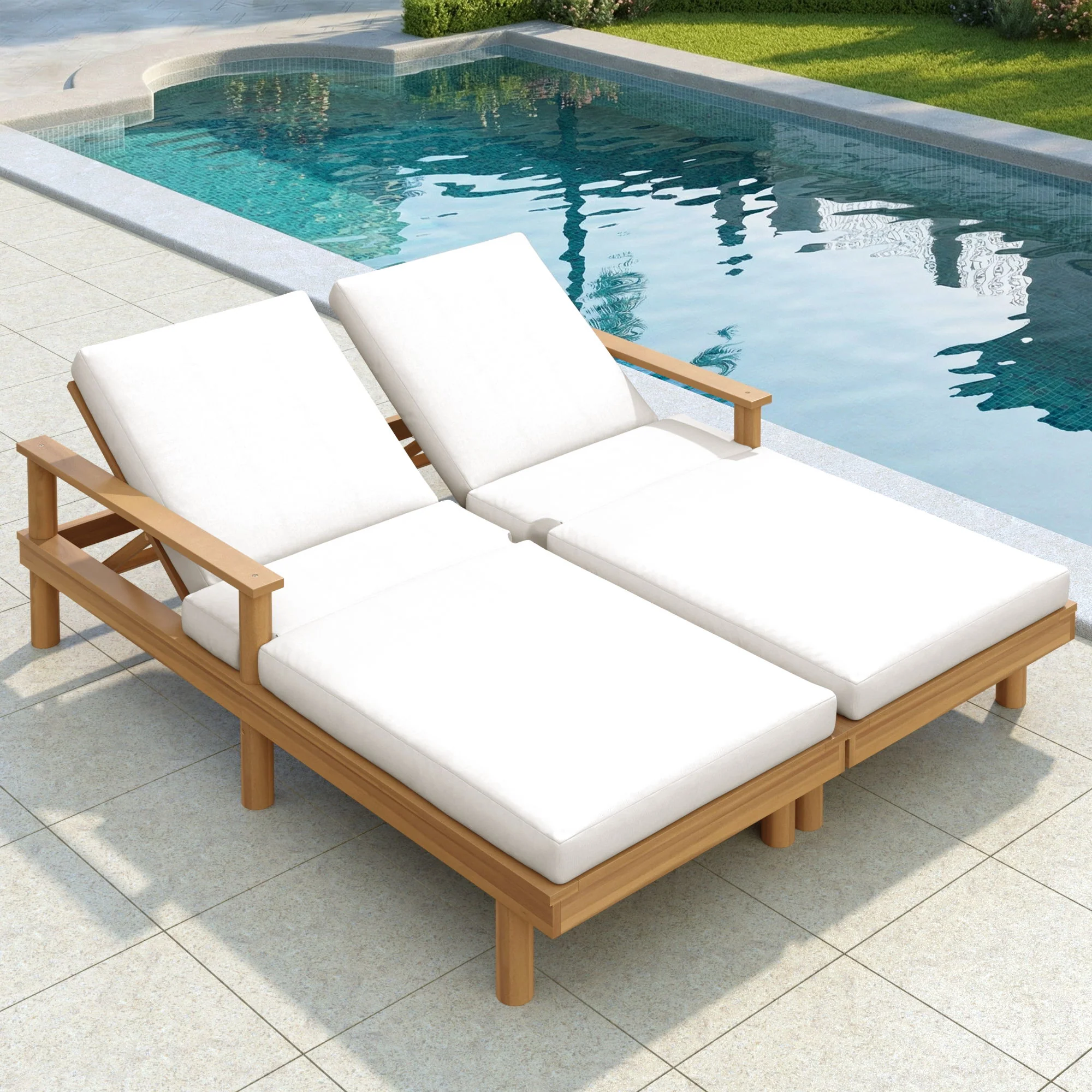 5 Position Adjustable Outdoor Chaise Lounge - Image 11