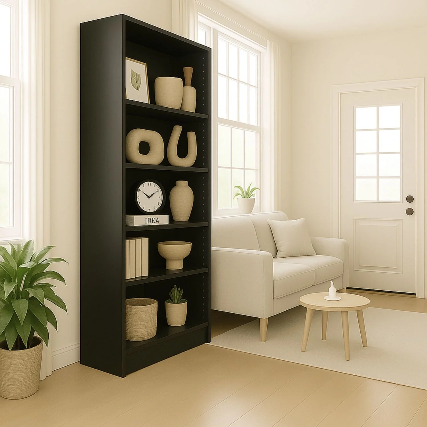5 Tier Bookshelf Storage Cabinet With Anti-Tip Kit - Image 9