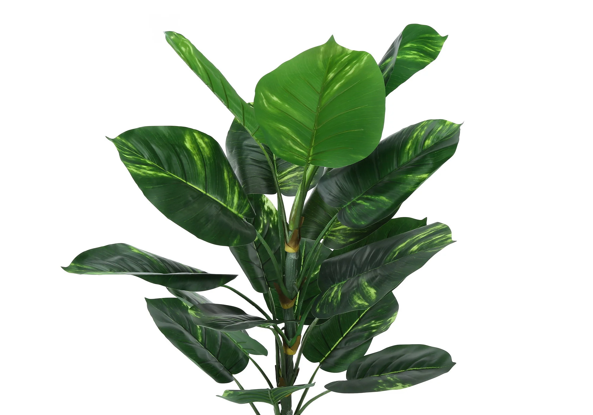 54" Tall, Artificial Plant, Dieffenbachia Tree, Indoor, Faux, Fake, Floor, Greenery, Potted, Real Touch, Decorative - Green / Black - Image 2