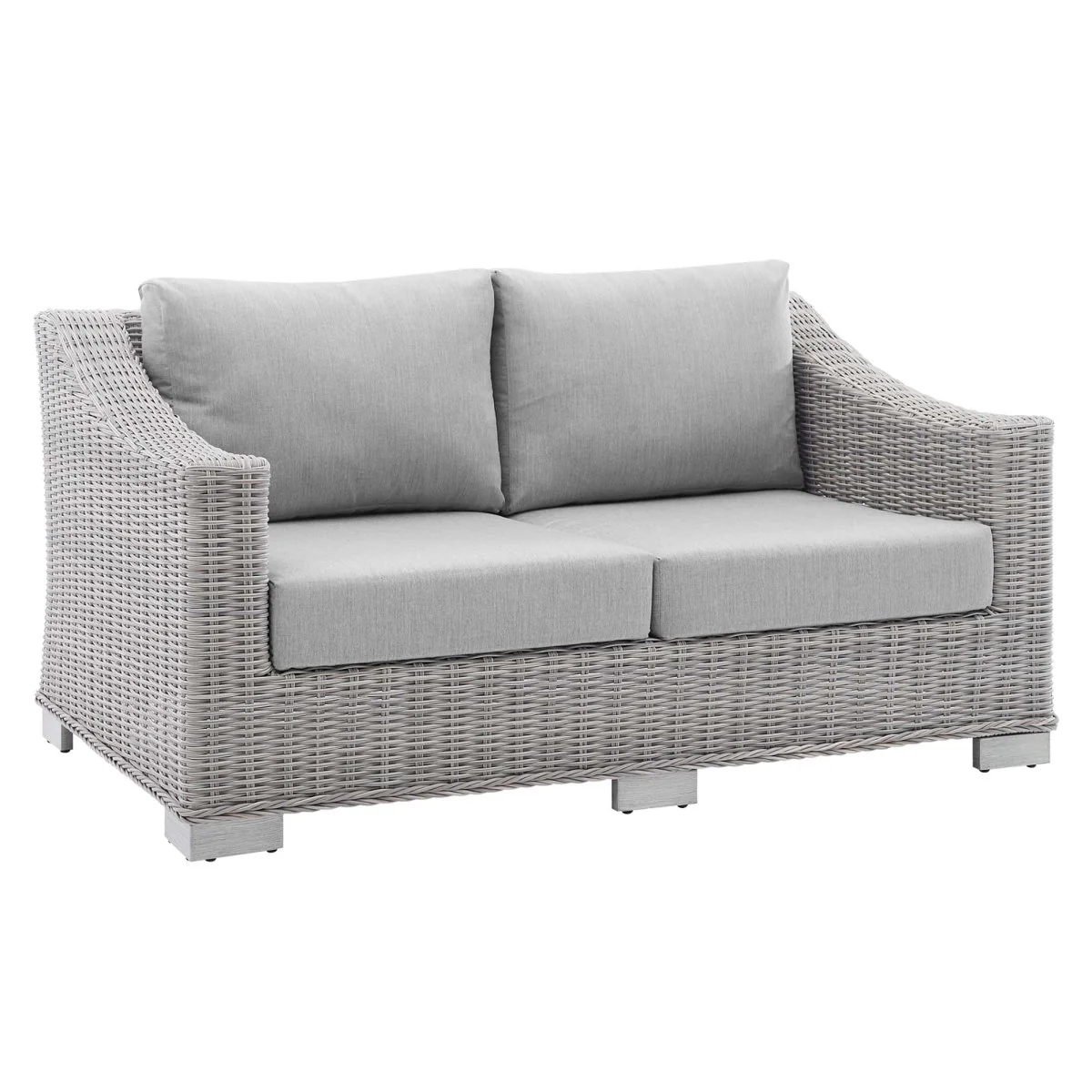 55" Outdoor Patio Loveseat – Wicker Rattan Seating with Sunbrella Fabric Cushions - Image 10