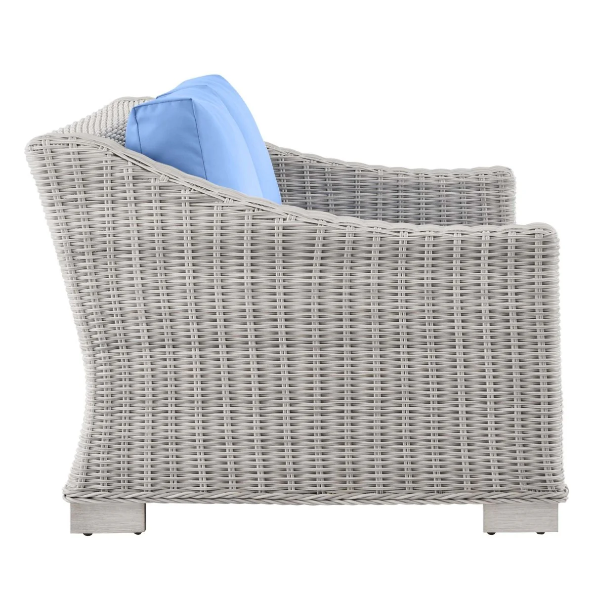 55" Outdoor Wicker Rattan Loveseat for Patio and Garden Seating, Compact Two-Seater - Image 20