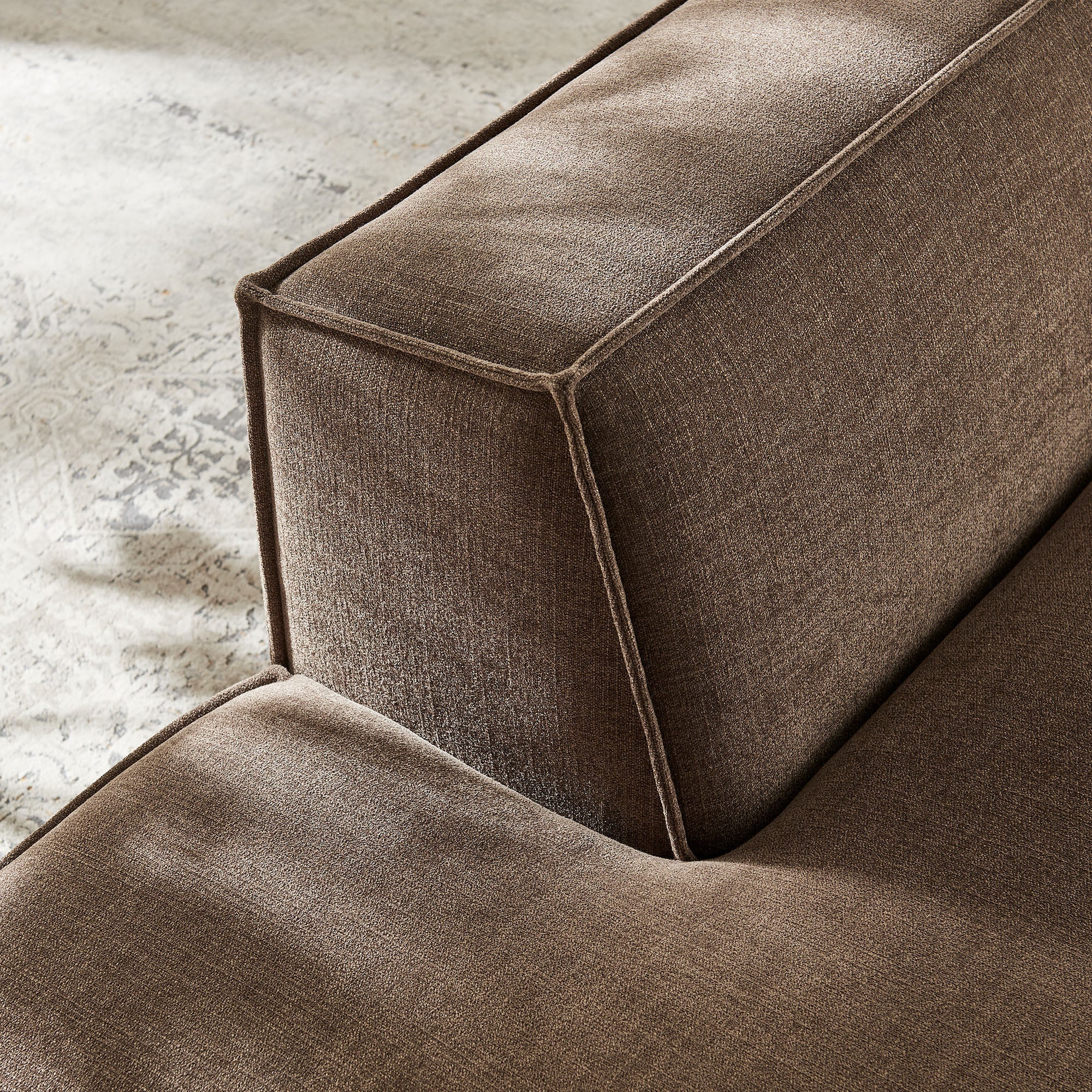 56 Inch Performance Fabric Left-Facing Armless Modular Sectional Chaise - Image 18