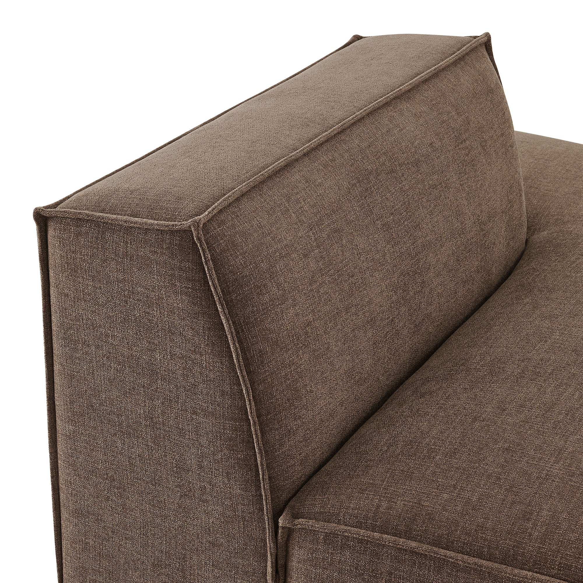 56 Inch Performance Fabric Right-Facing Armless Modular Sectional Chaise - Image 27