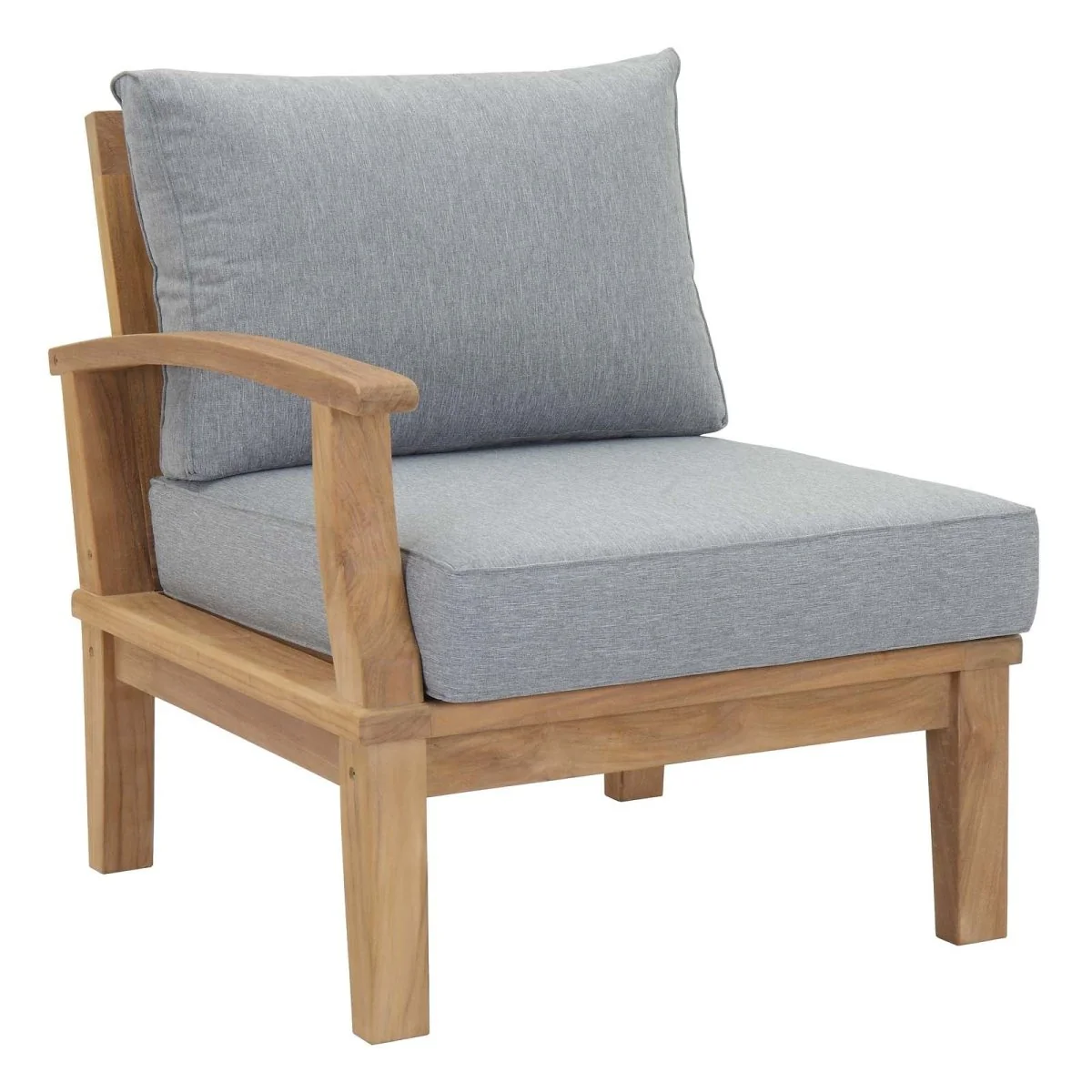 57" 2-Piece Teak Wood Outdoor Patio Sofa Set with Cushions and All-Weather Durability - Image 14