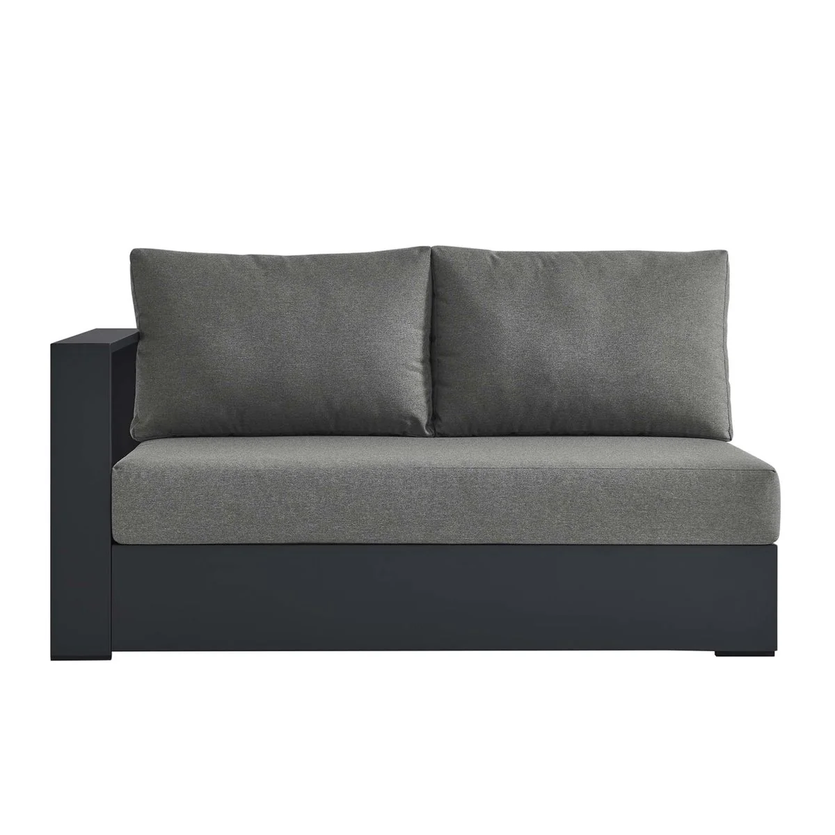 58" Modern Powder-Coated Aluminum Outdoor Left-Facing Loveseat for Patio & Garden - Image 25