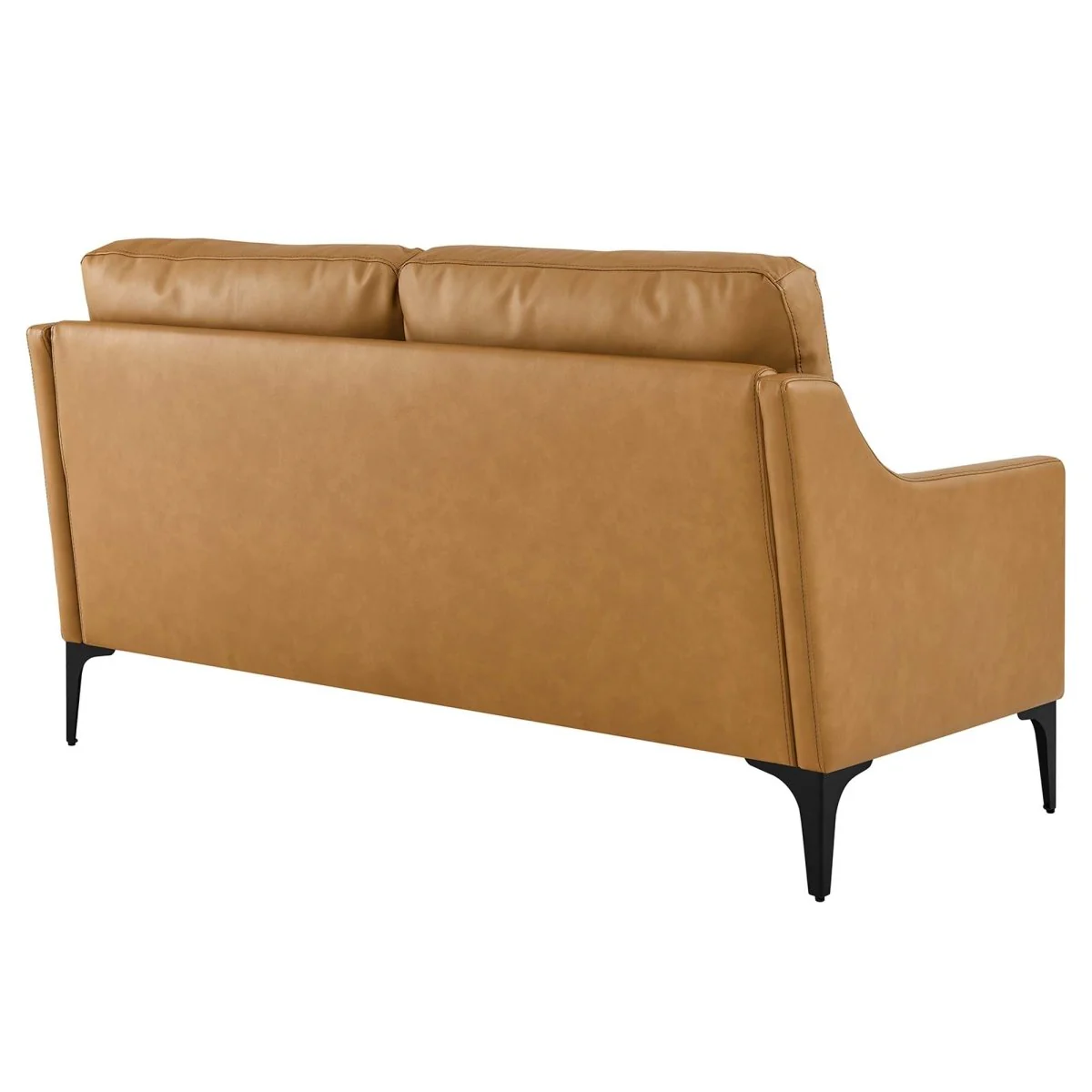 59-Inch Corland Top-Grain Leather Loveseat in Tan - Image 6