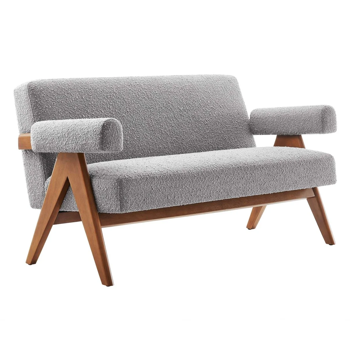 59-Inch Lyra Boucle Fabric Upholstered Loveseat - Image 13
