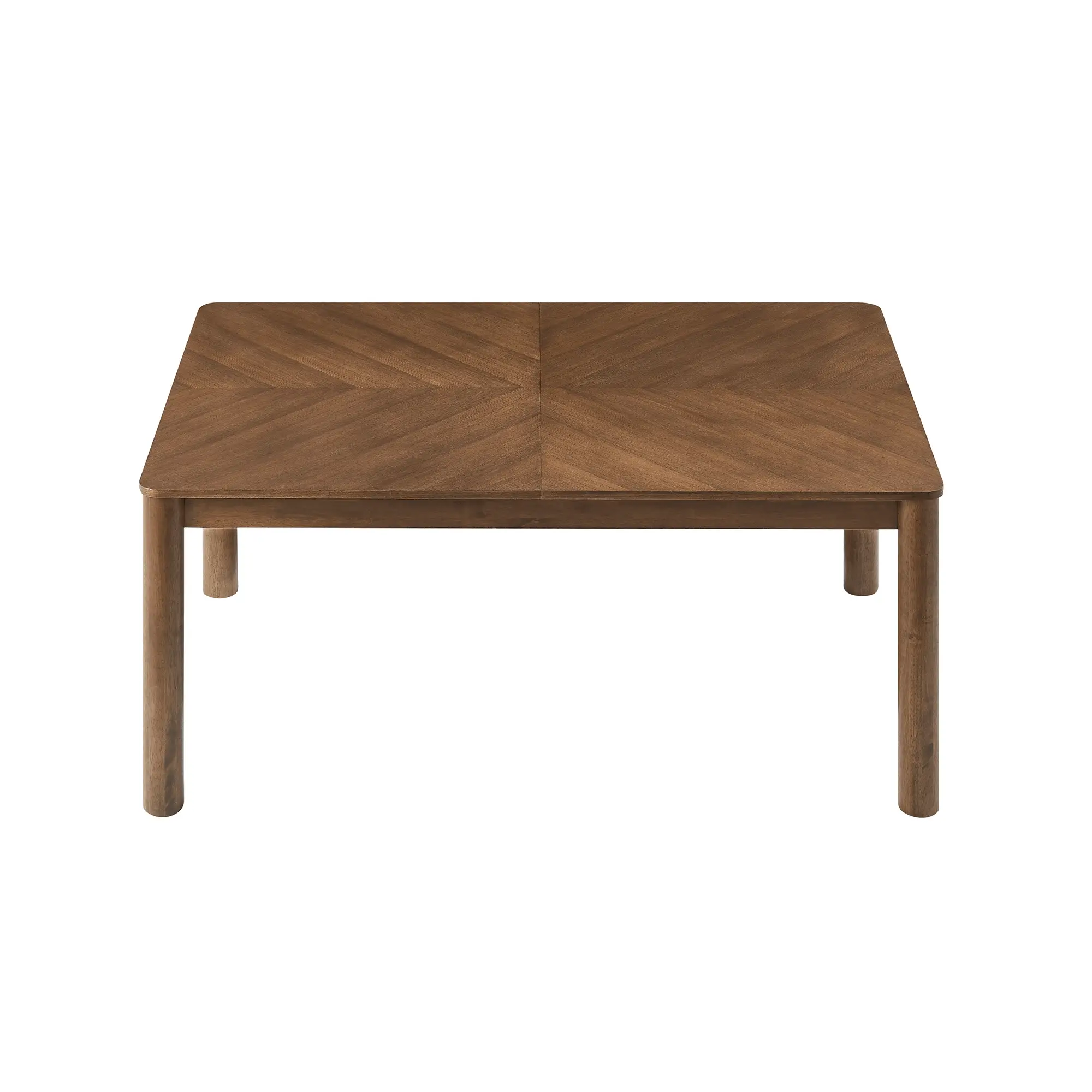 59 to 75 Inch Extendable Chevron Wood Veneer Dining Table - Image 14