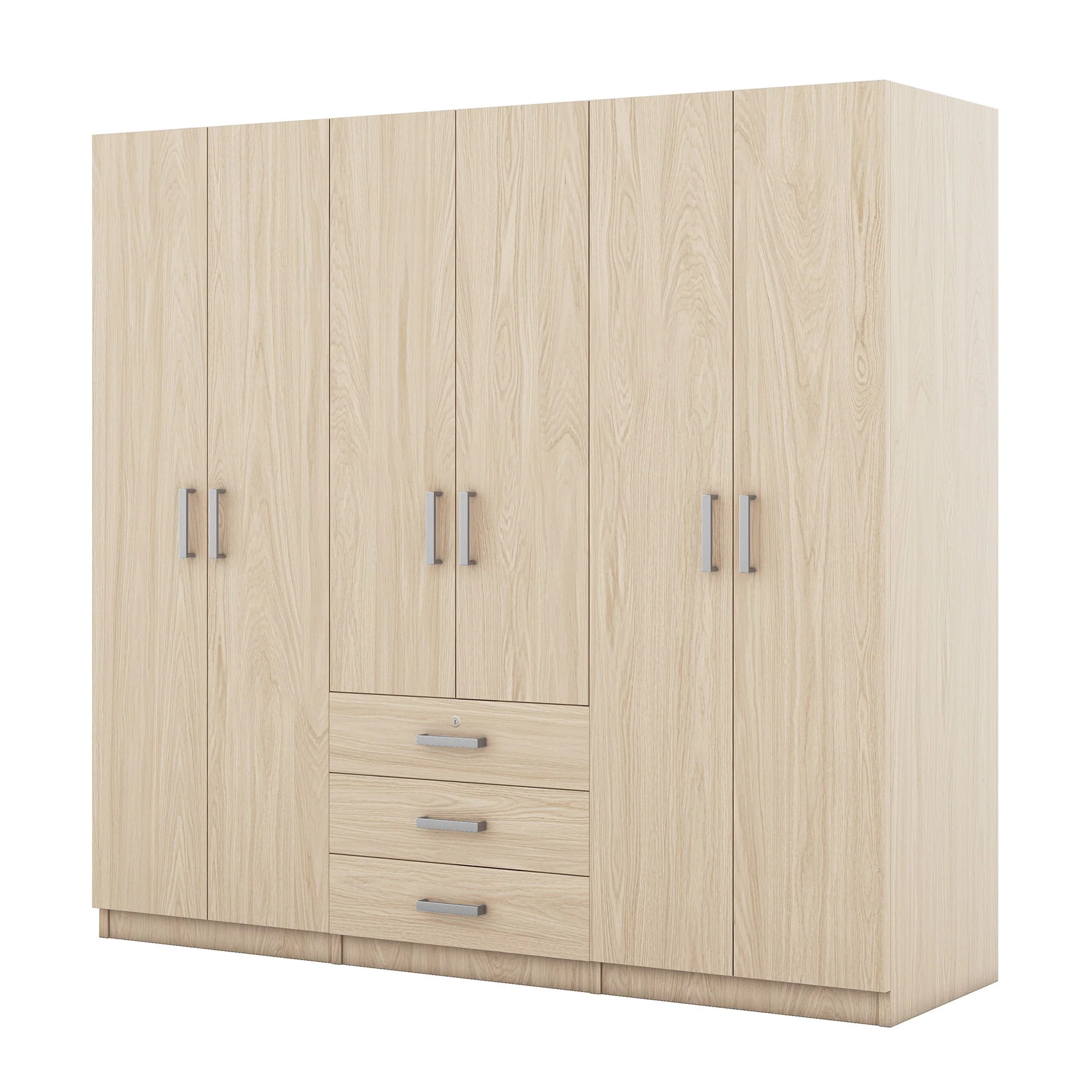 6 Doors Wardrobe Storage For Bedroom, With Big Drawers - Image 17