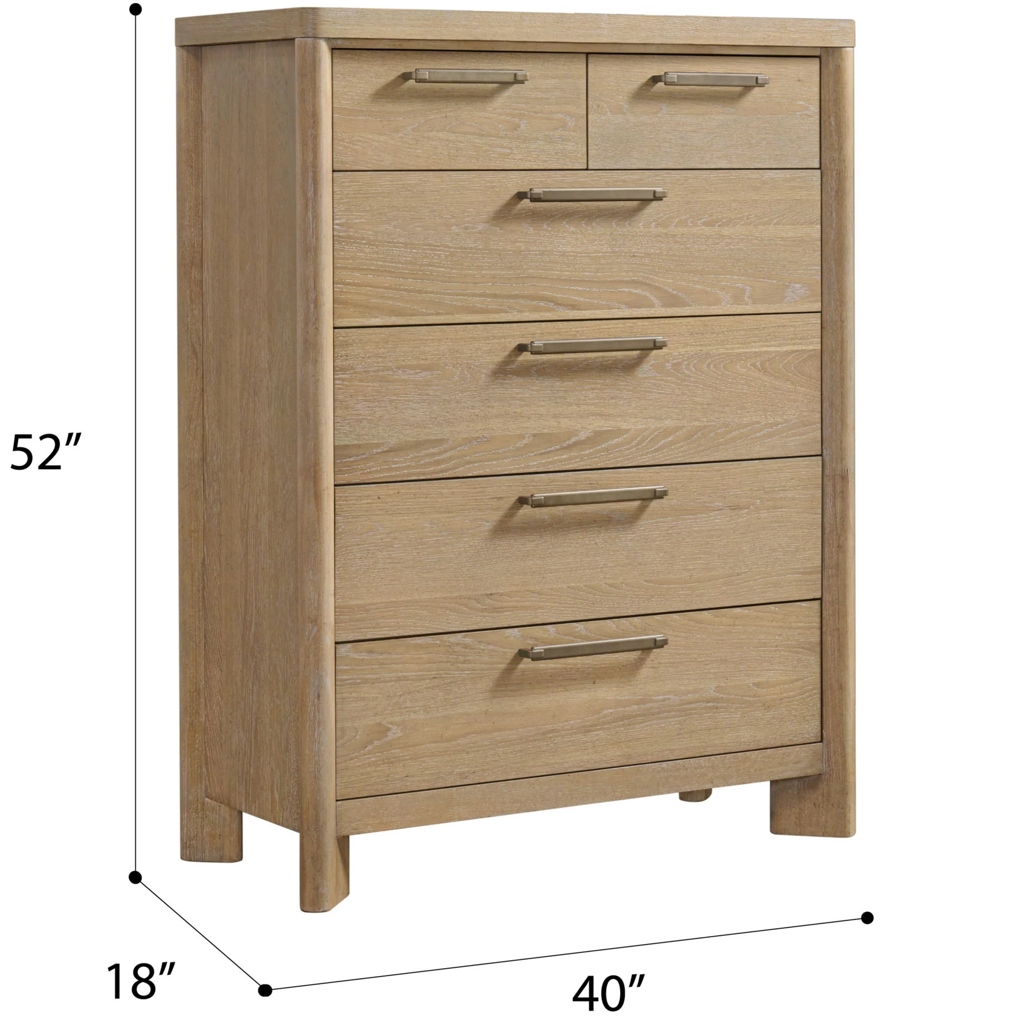 6 Drawer Chest - Tan - Image 4
