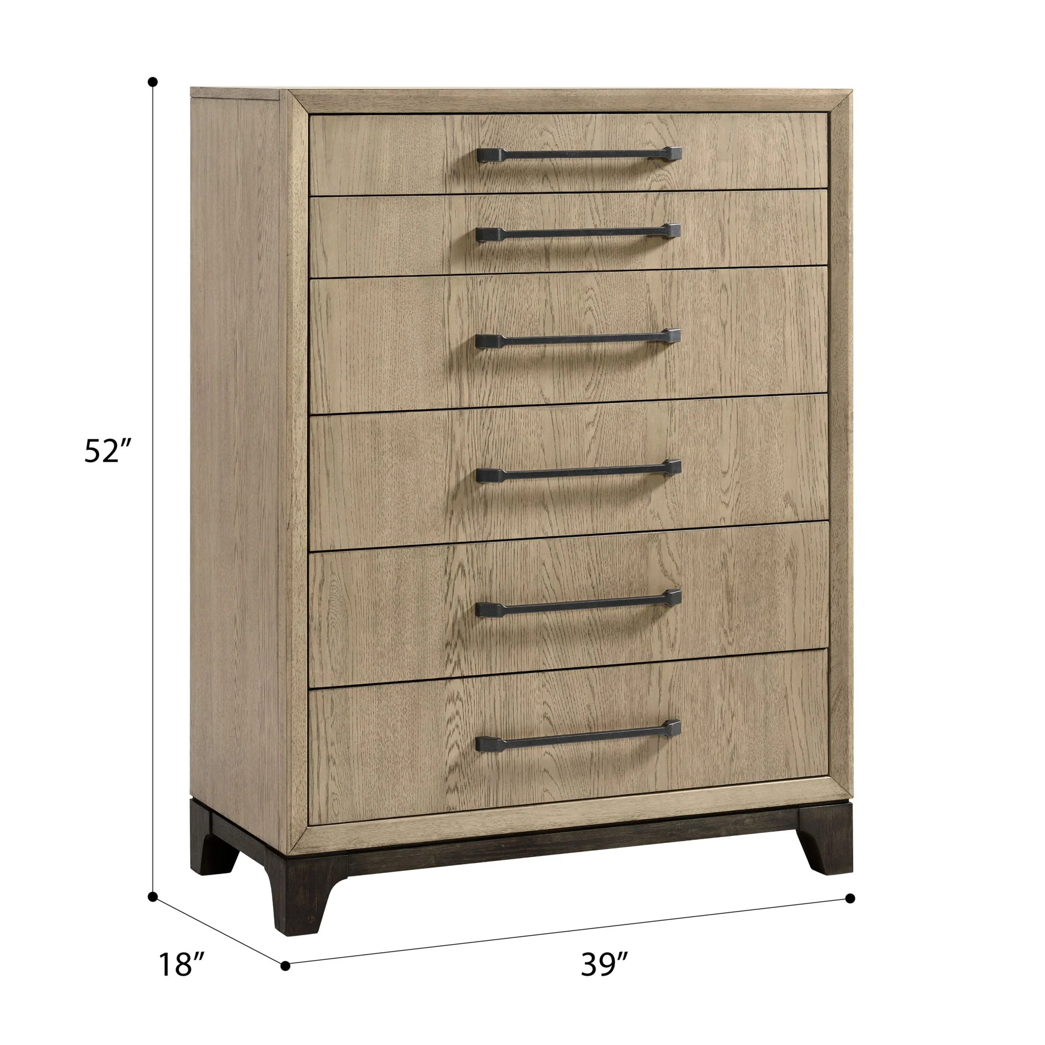 6 Drawer Chest With Smooth Glides - Brown - Image 2