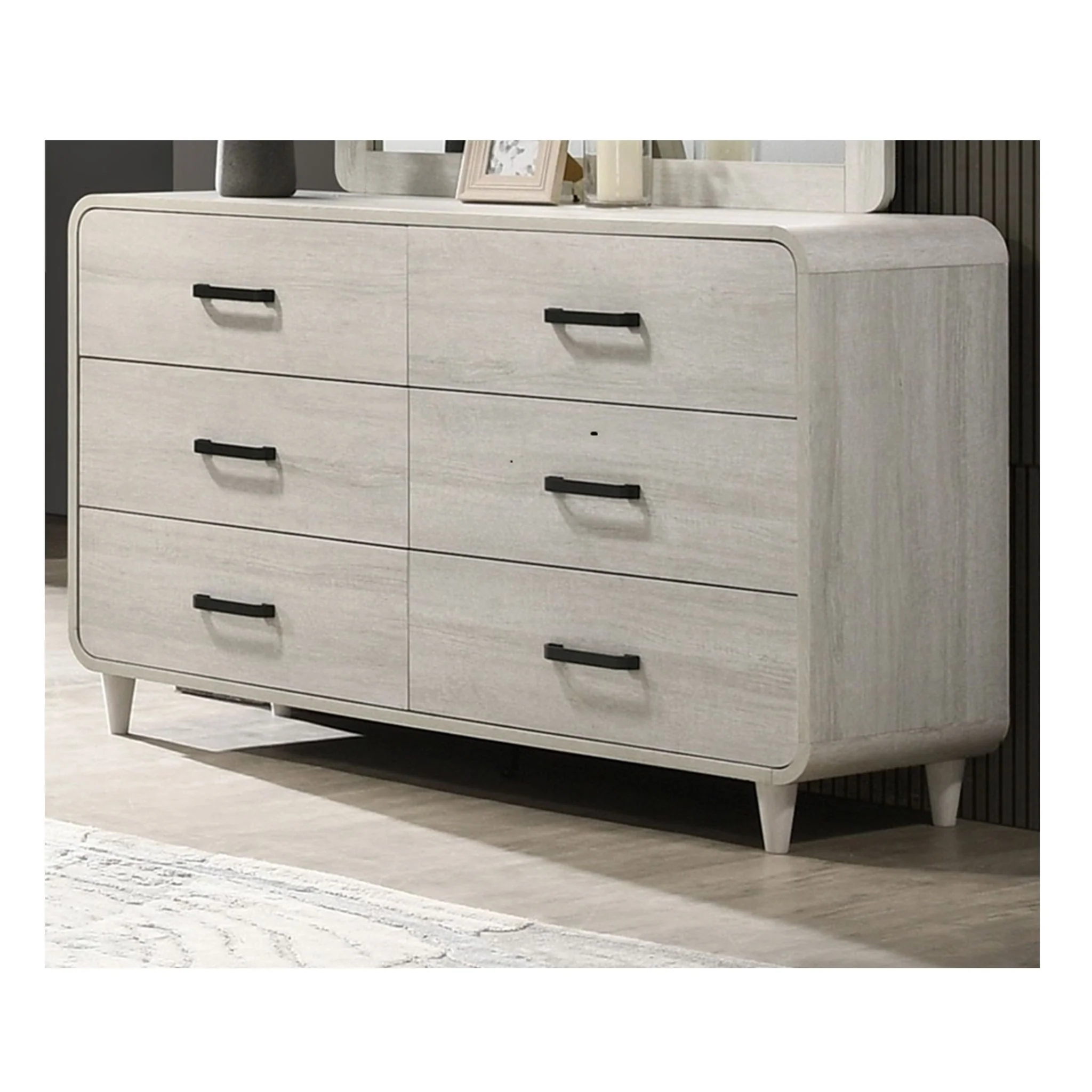 6 Drawer Dresser With Ample Storage Space - Antique White - Image 5