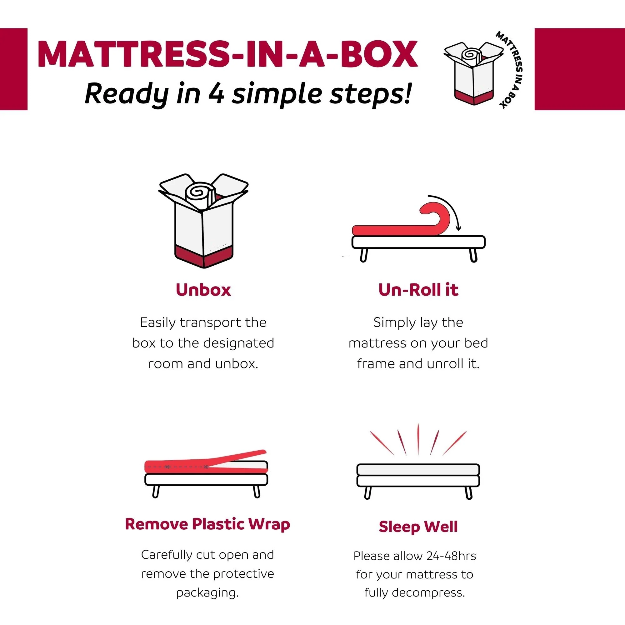 6" Gel Memory Foam Mattress In A Box With Aloe Vera Cover - Pink - Full - Image 4