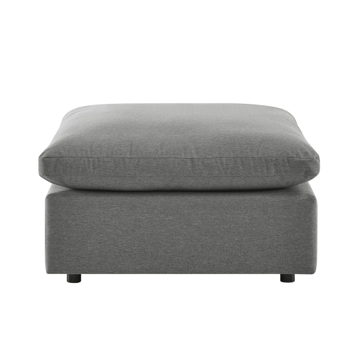 37" 6-Piece Charcoal Aluminum Outdoor Sectional Sofa with Weather-Resistant Cushions - Image 9