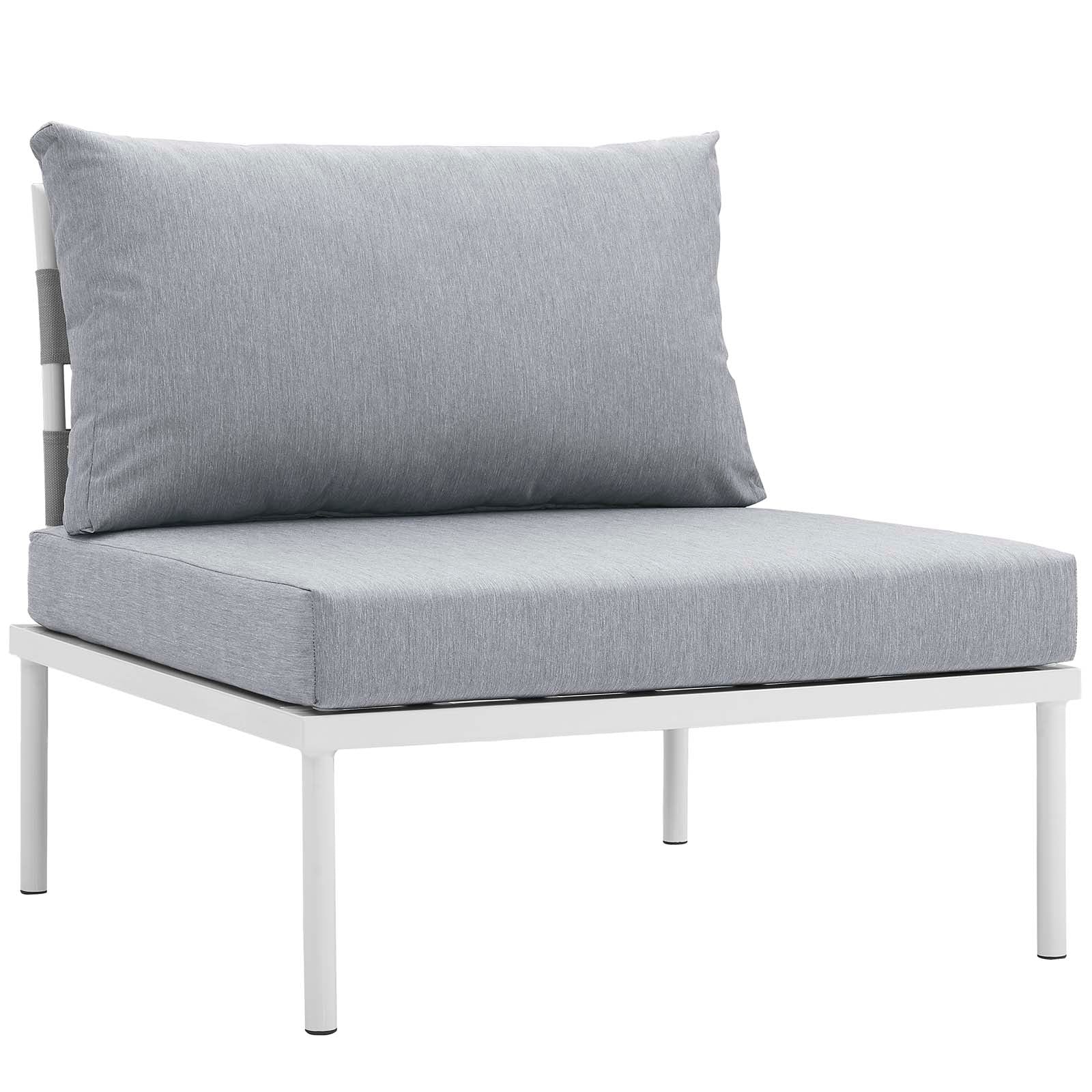6-Piece Modern Weather-Resistant Aluminum Outdoor Patio Sectional Sofa Set with Cushions - Image 19