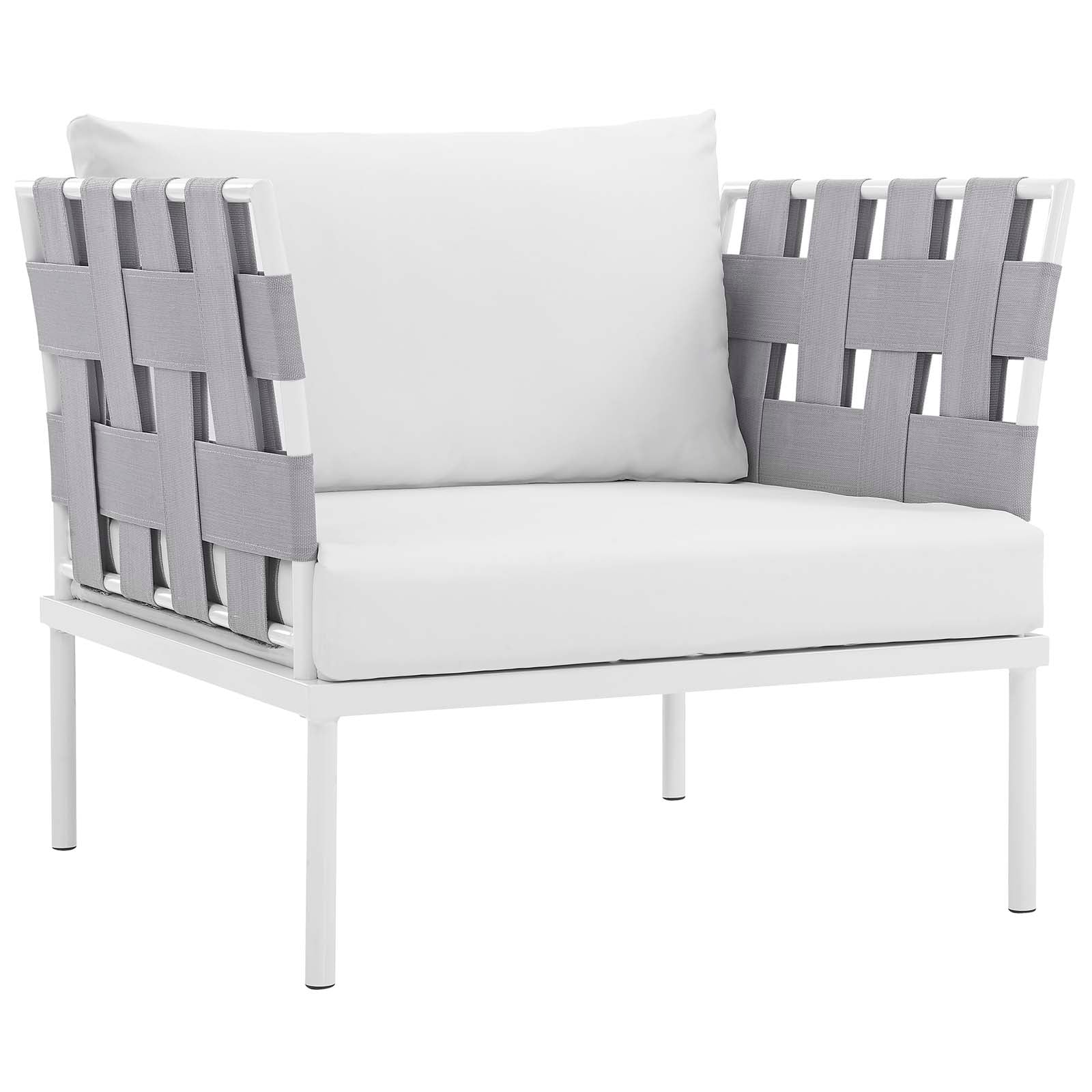 6-Piece Modern Weather-Resistant Aluminum Outdoor Patio Sectional Sofa Set with Cushions - Image 5