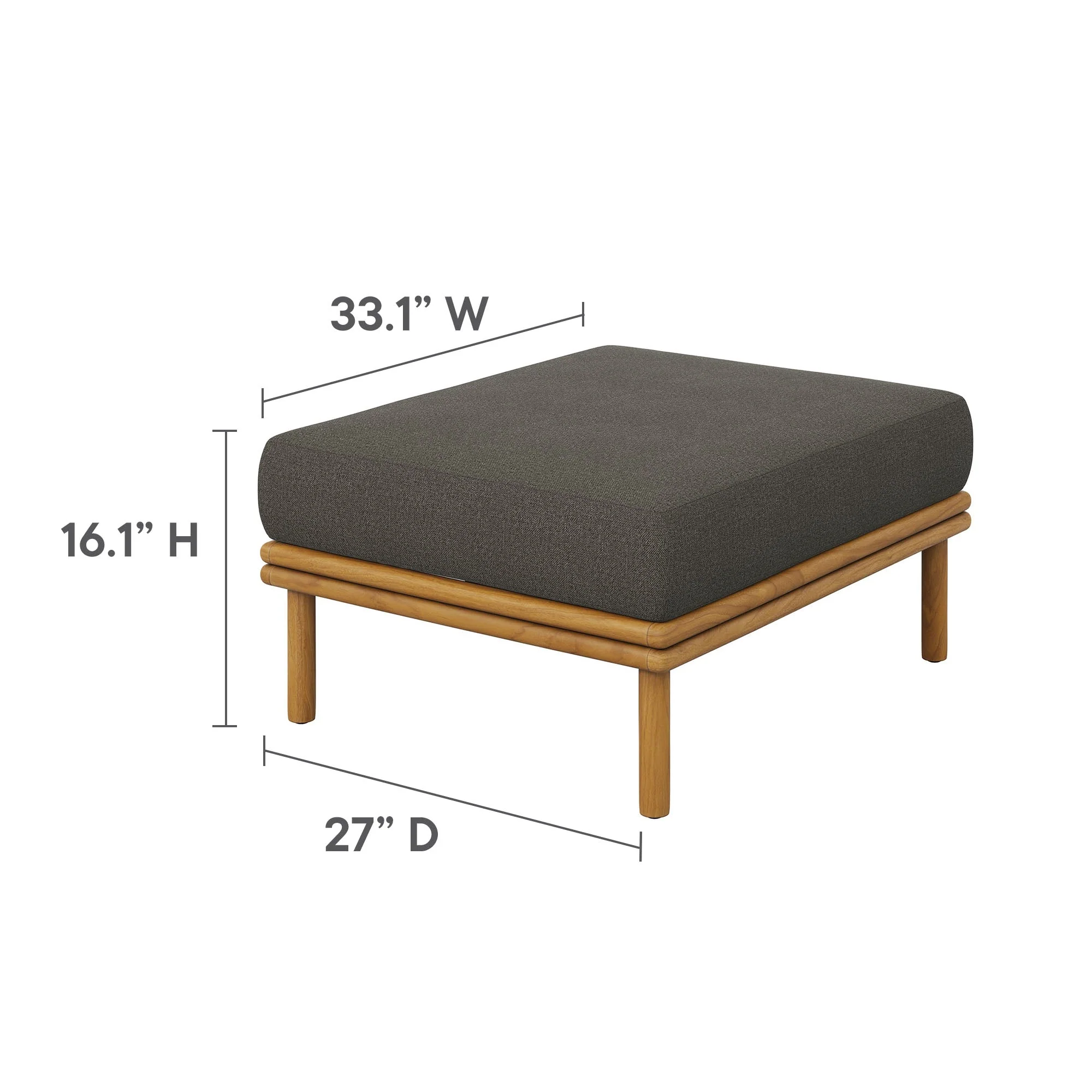 6-Piece Natural Teak Wood Outdoor Patio Furniture Set – All-Weather Seating Collection - Image 5