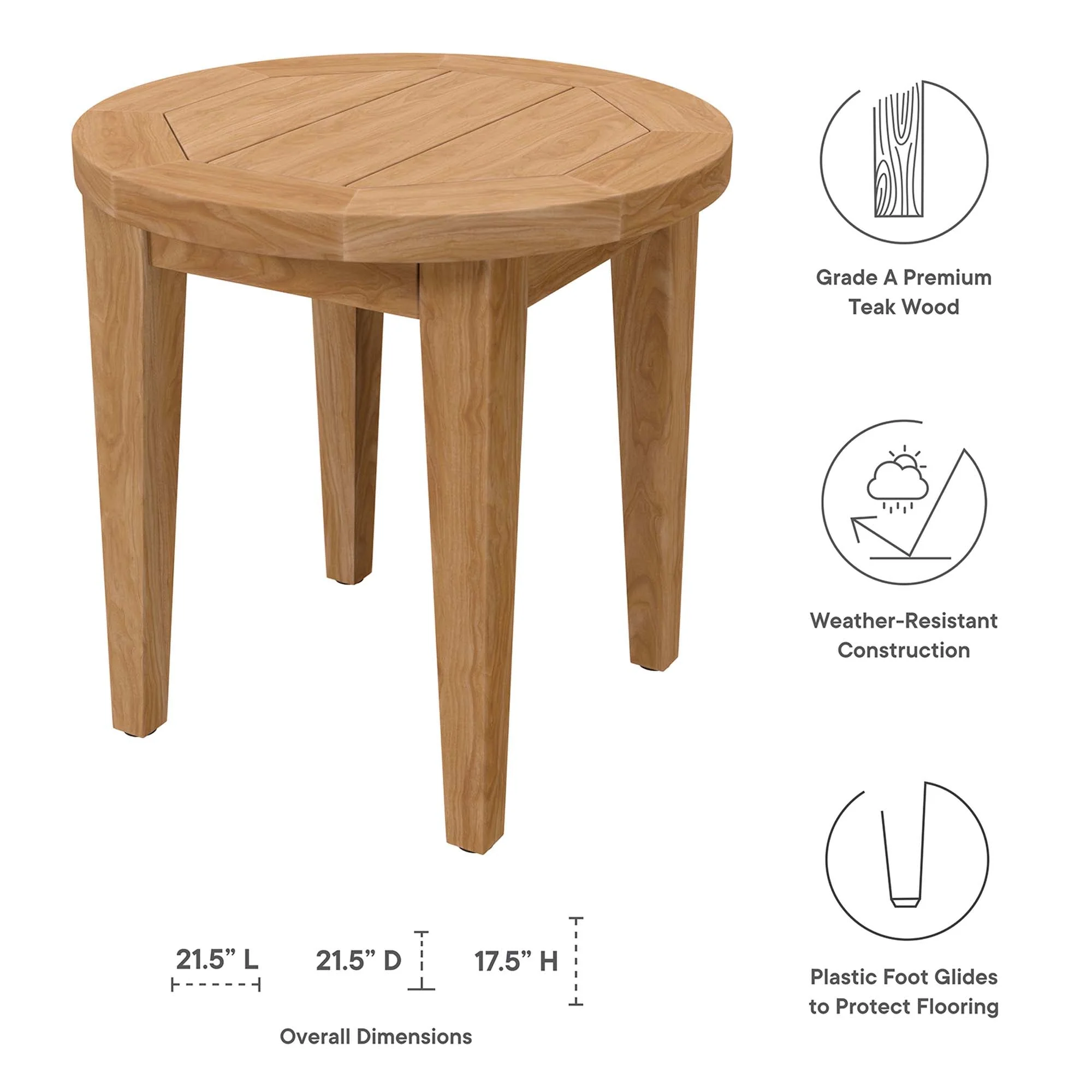 6-Piece Outdoor Teak Wood Patio Seating Set - Image 5