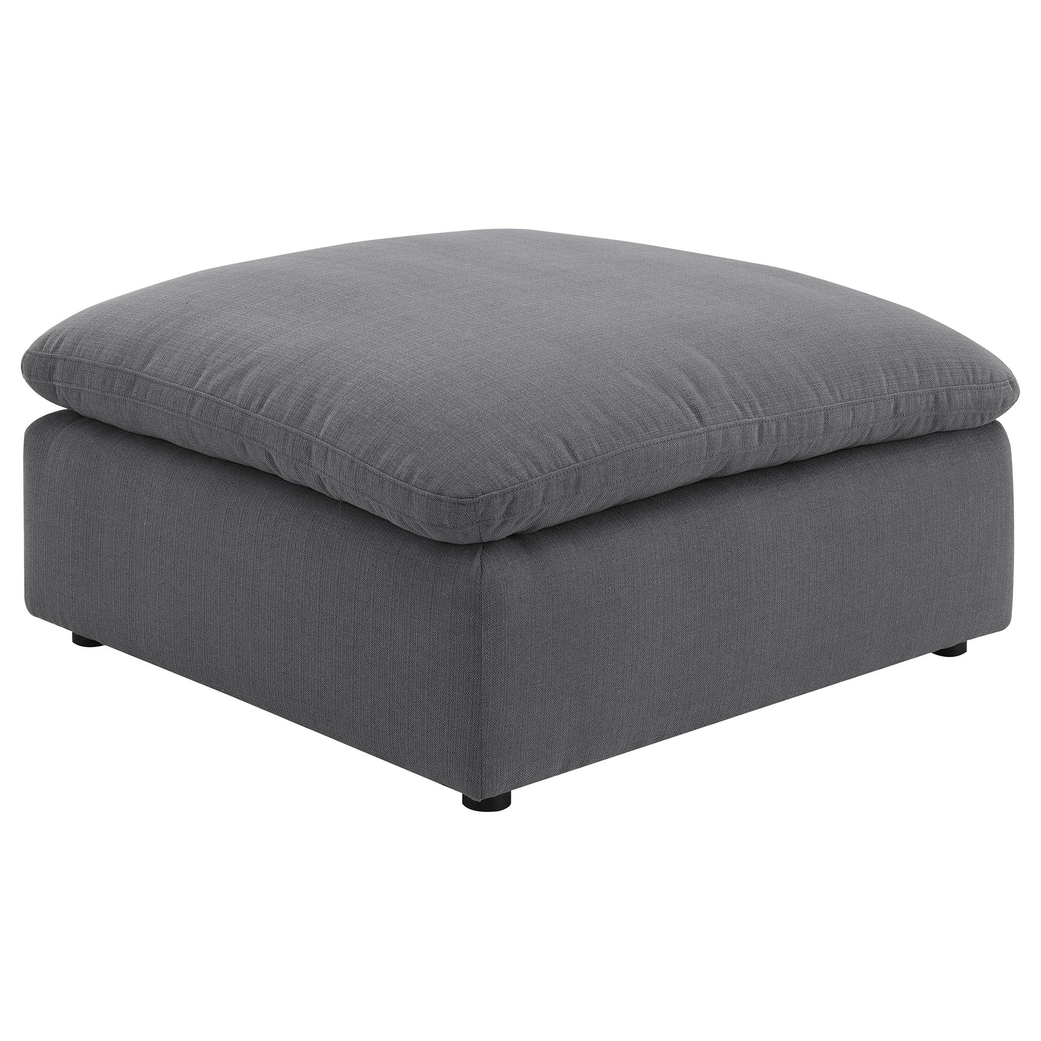 6 Piece Upholstered Modular Sectional Sofa With Reversible Cushions And Ottoman - Charcoal - Image 8
