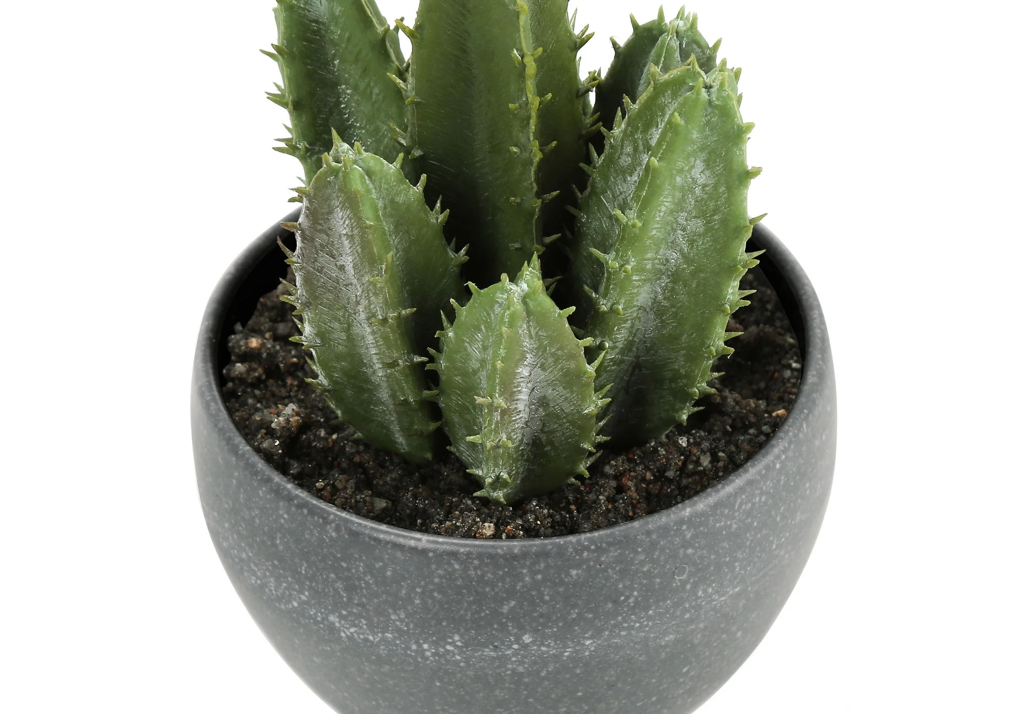 6" Tall, Artificial Plant, Succulent, Indoor, Faux, Fake, Table, Greenery, Potted, Decorative (Set of 3) - Green / Gray - Image 6