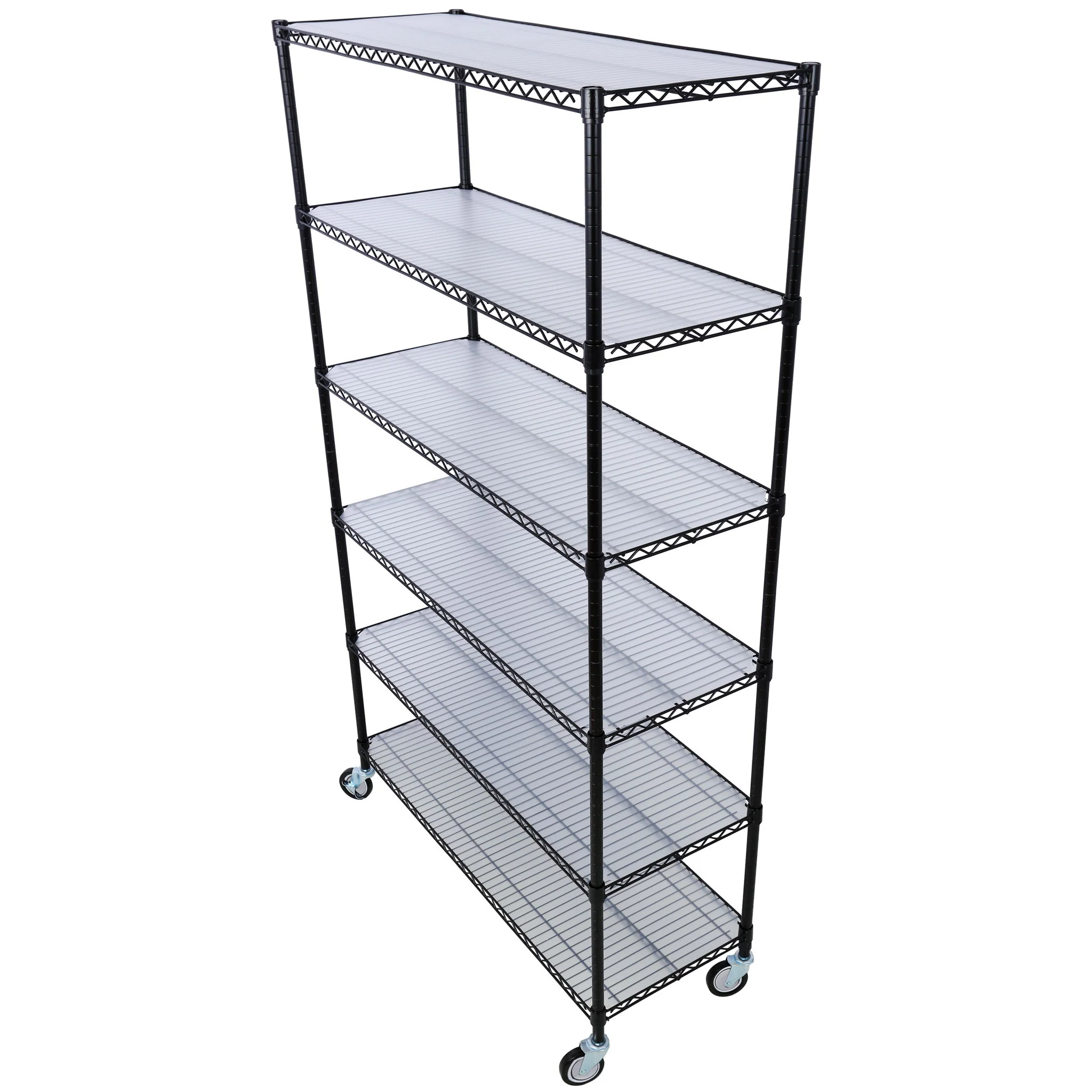 6 Tier 6000Lbs Capacity Nsf Metal Shelf Wire Shelving Unit, Heavy Duty Adjustable Storage Rack With Wheels & Shelf Liners For Commercial Grade Utility Steel Storage Rack - Image 26