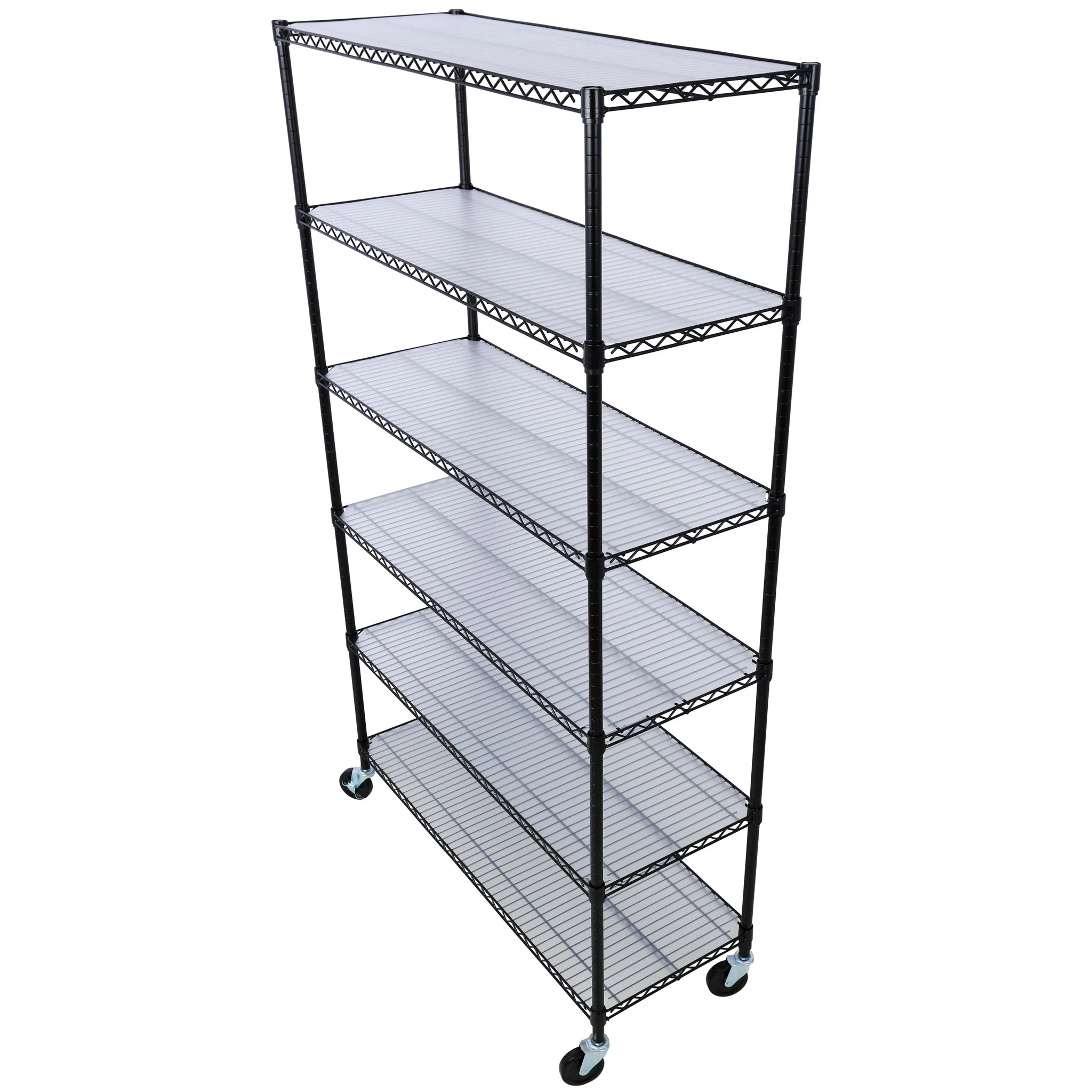 6 Tier 6000Lbs Capacity Nsf Metal Shelf Wire Shelving Unit, Heavy Duty Adjustable Storage Rack With Wheels & Shelf Liners For Commercial Grade Utility Steel Storage Rack - Image 7