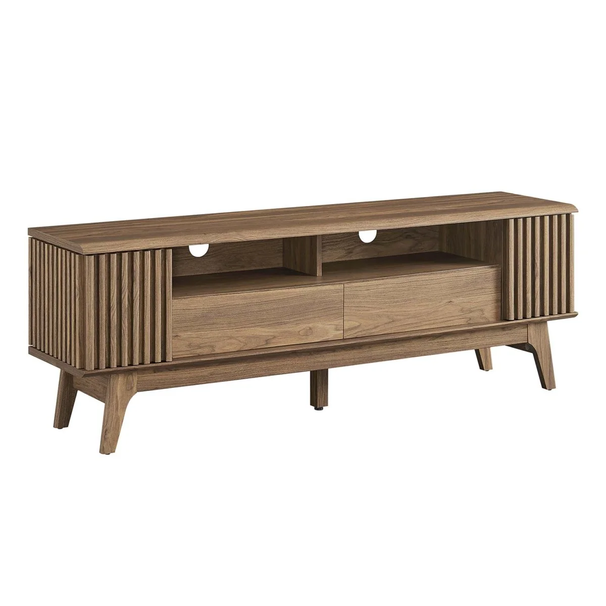 60 Inch Elegant Slatted TV Stand - Image 10
