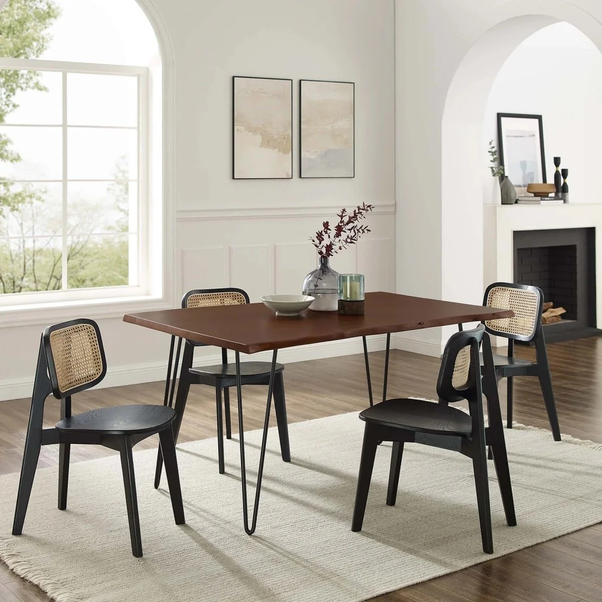 60 Inch Live Edge Solid Acacia Wood Dining Table - Image 9