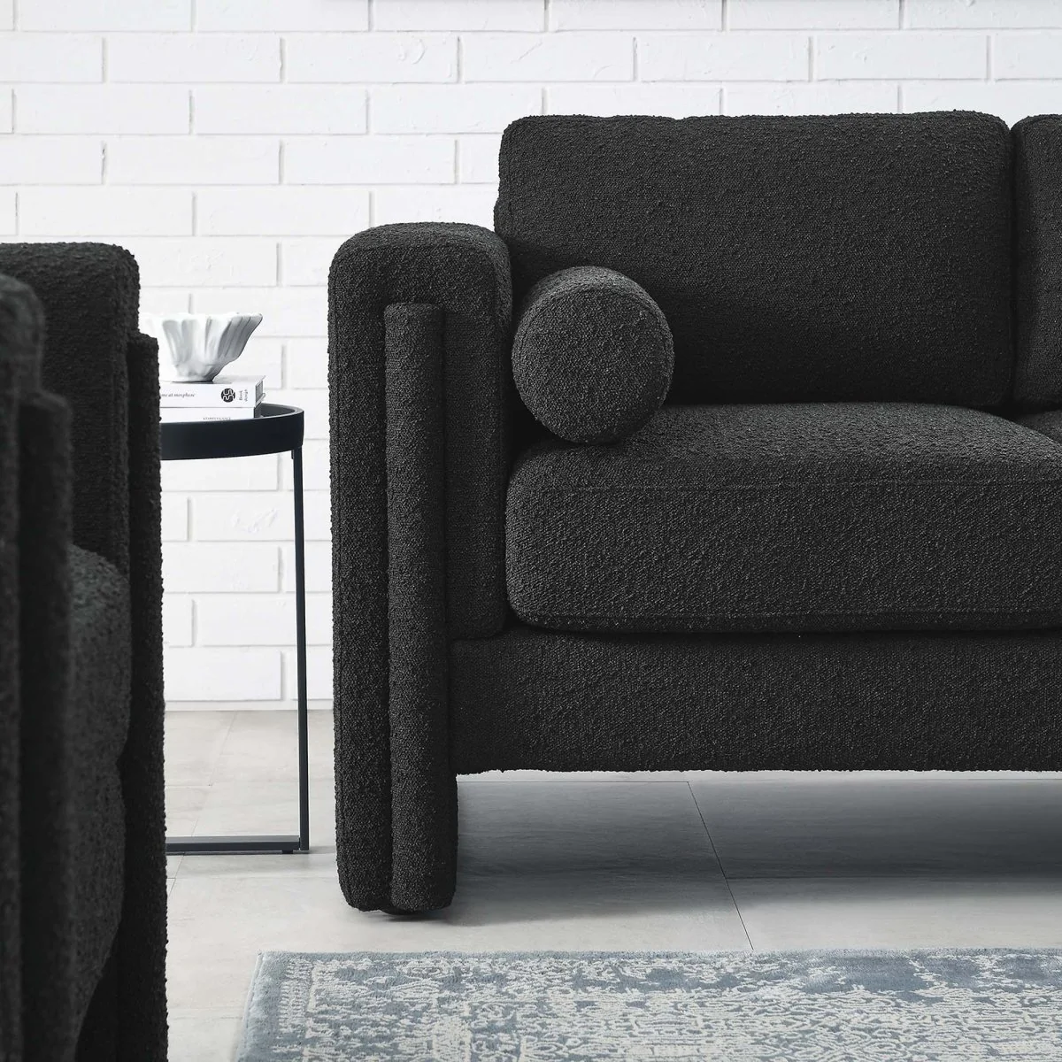 61-Inch Visible Boucle Fabric Upholstered Loveseat - Image 11
