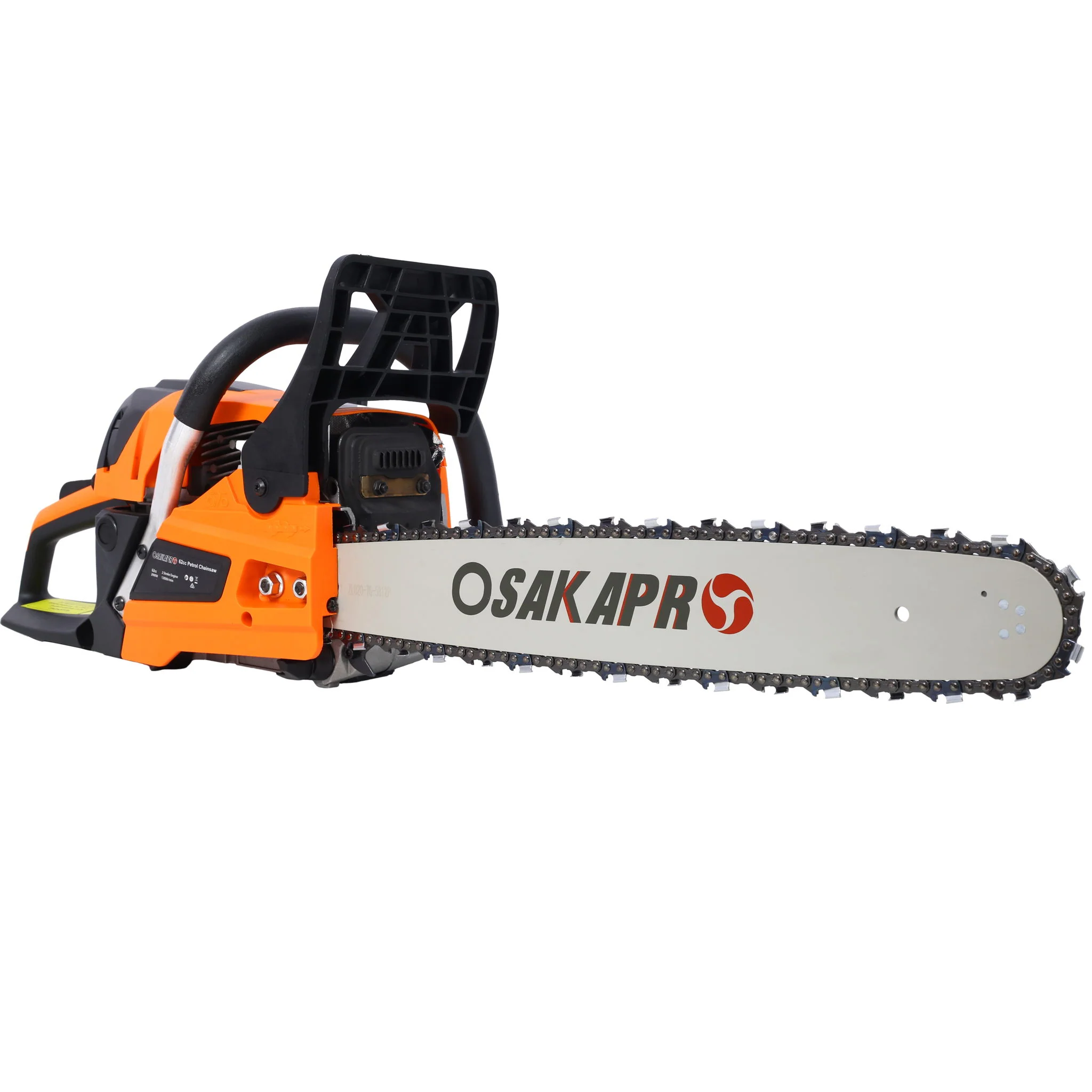 62Cc Gas Powered Chainsaw 22" 2 Cycle Petrol Handheld Chain Saw Epa Compliant For Wood Cutting Aluminium - Orange - Image 9