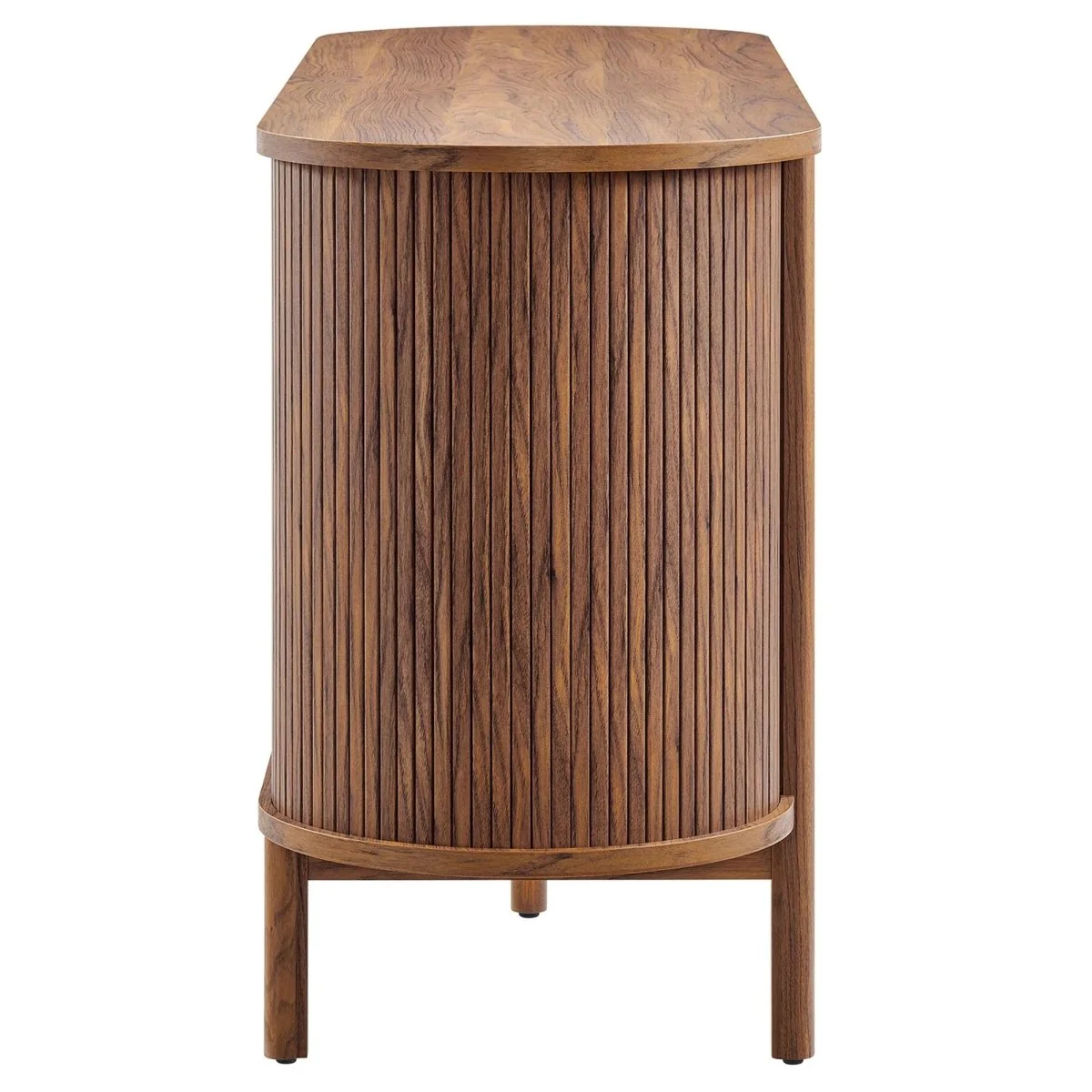 63 Inch Walnut Curved Fluted Sideboard – 63 Inch - Image 19