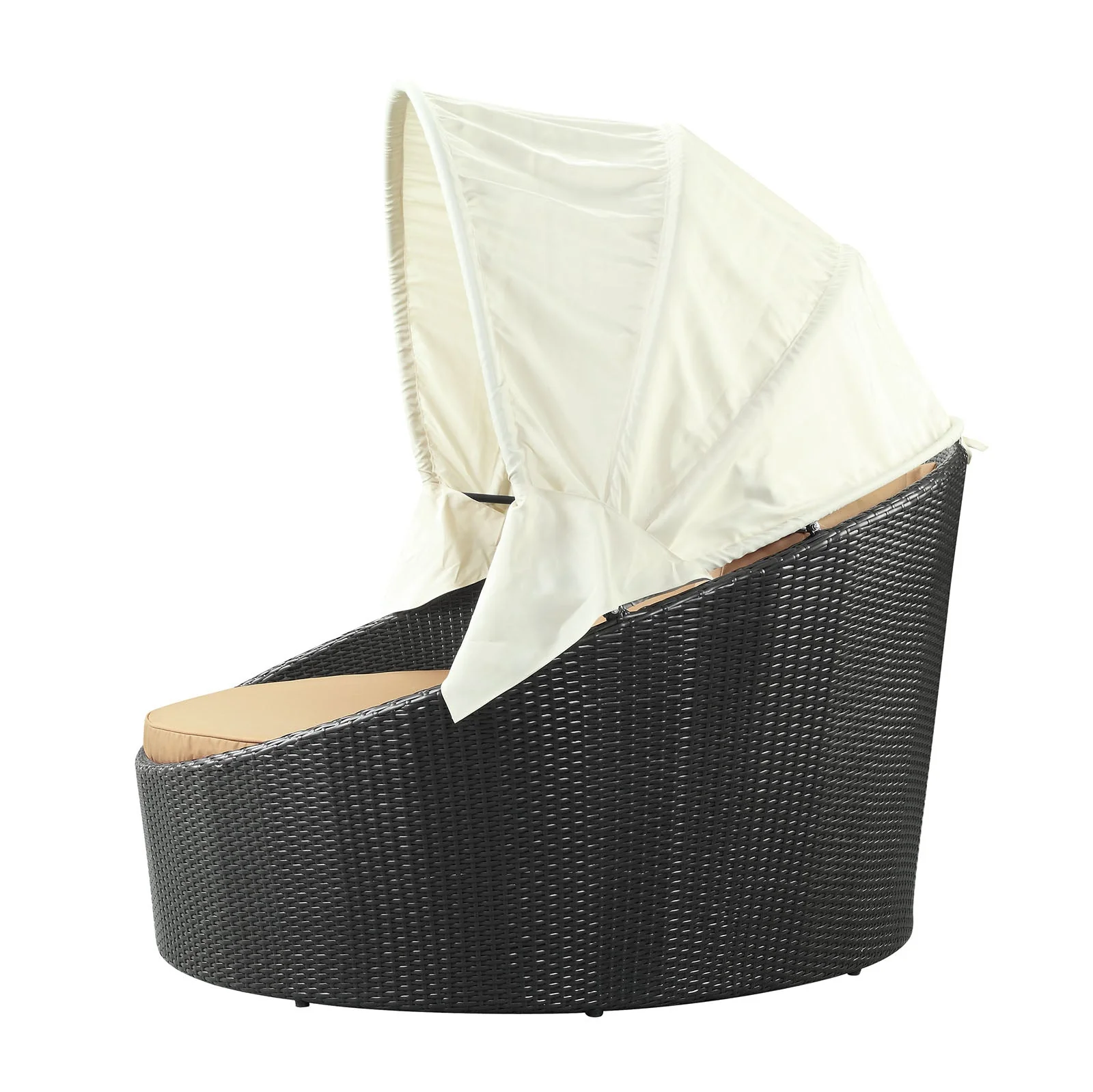 63" Outdoor Rattan Canopy Daybed for Patio and Garden Seating, Adjustable Canopy - Image 10