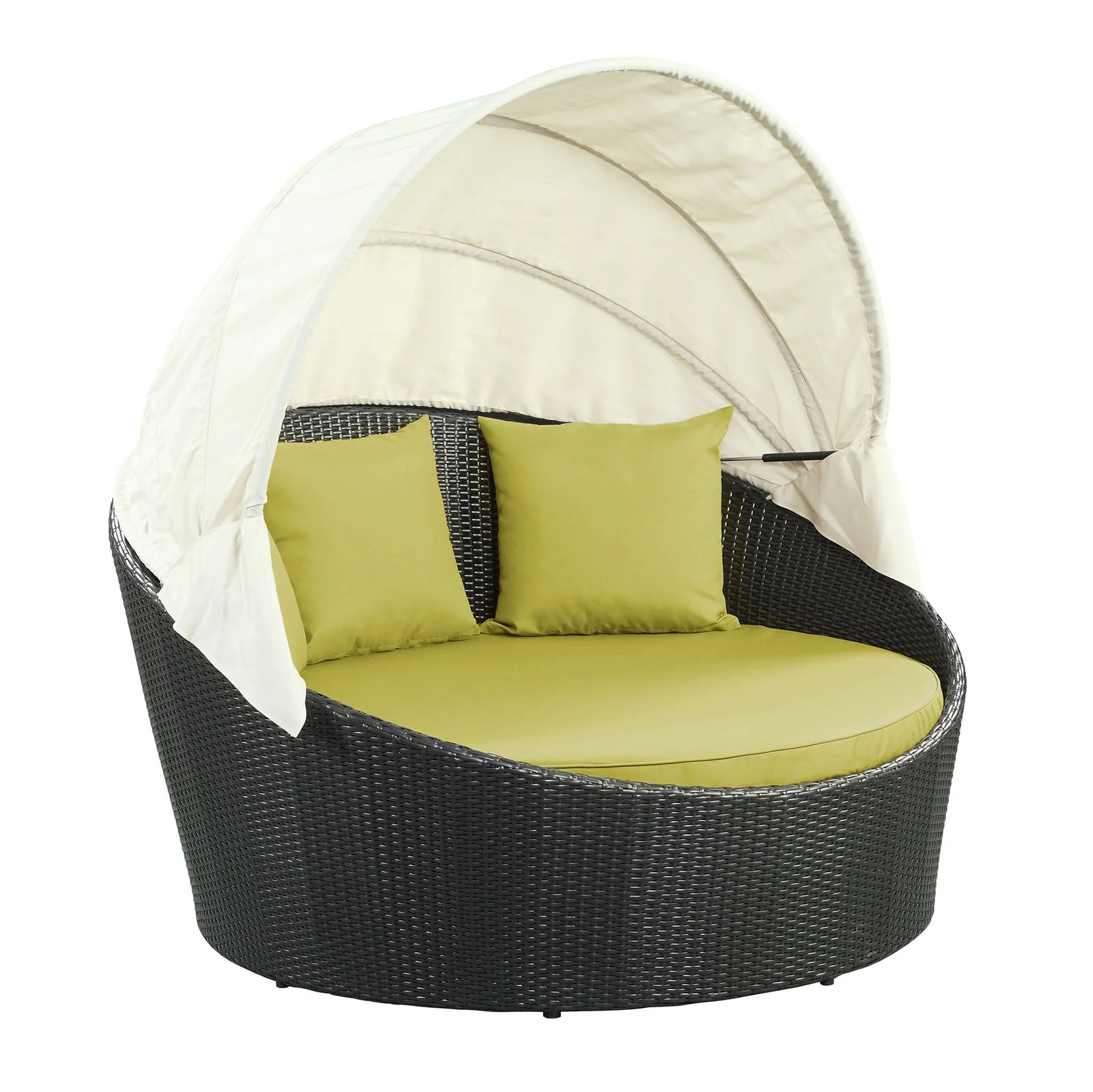 63" Outdoor Rattan Canopy Daybed for Patio and Garden Seating, Adjustable Canopy - Image 21