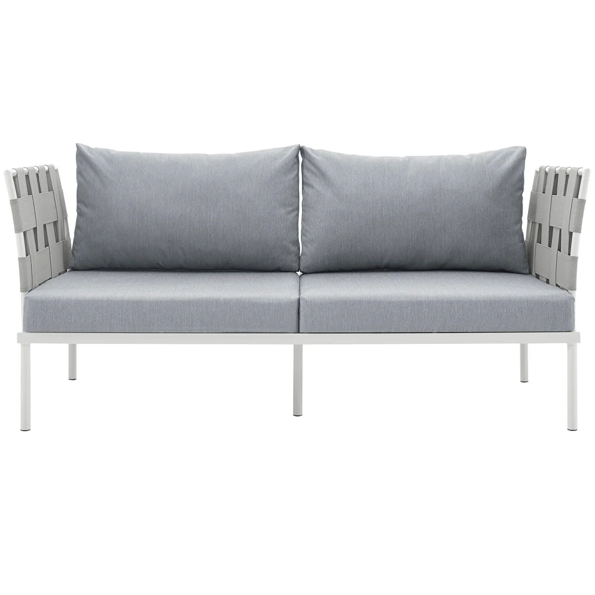 64" Aluminum Outdoor Loveseat with Cushions — Weather-Resistant Aluminum Frame - Image 19