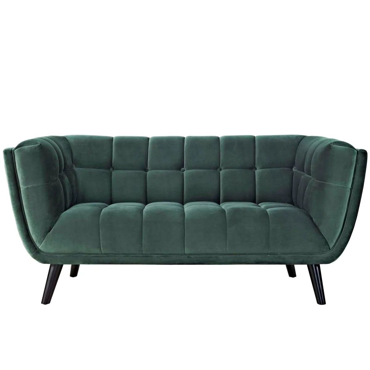 65 Inch Performance Velvet Loveseat with Button Tufting - Image 3